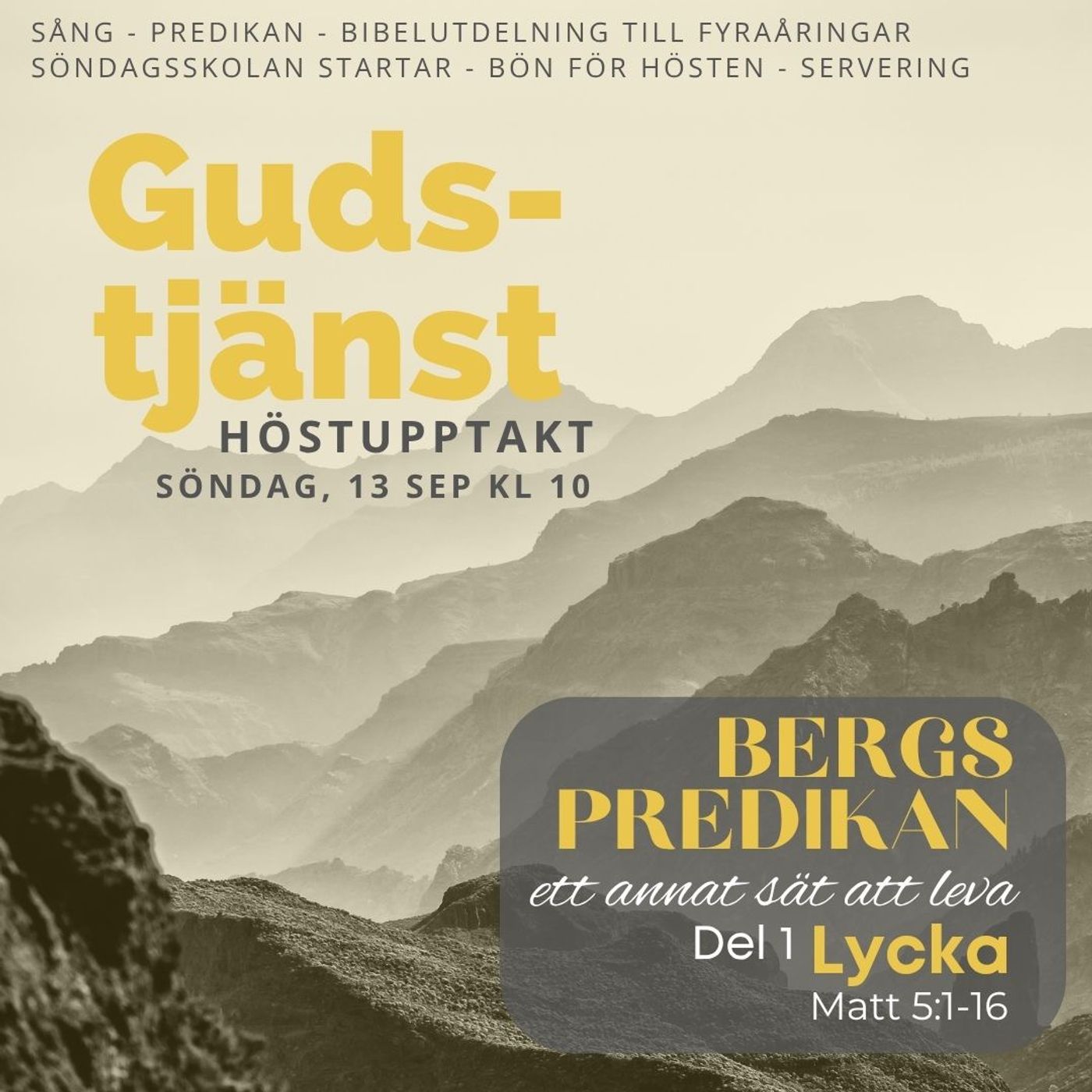 Bergspredikan - Lycka, Matt 5:1-16 episode artwork