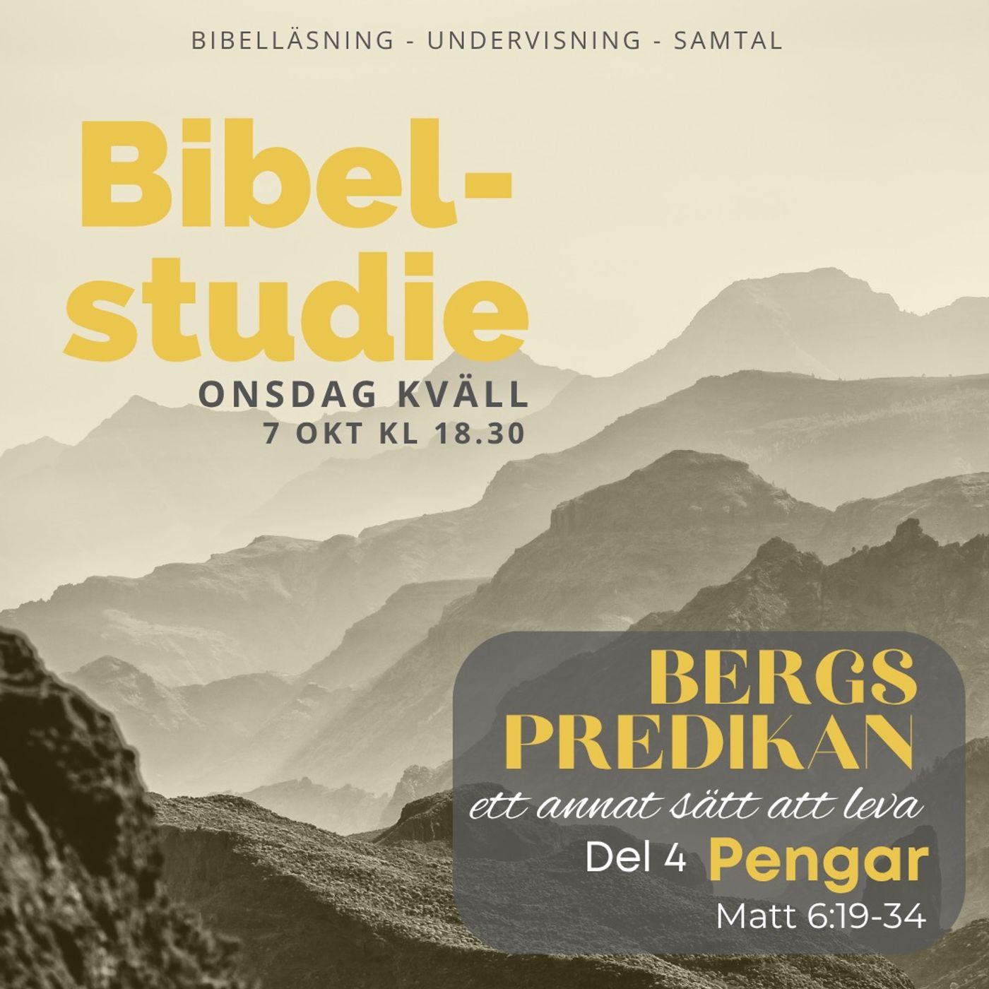 Bergspredikan - Pengar, Matt 6:19-34 episode artwork