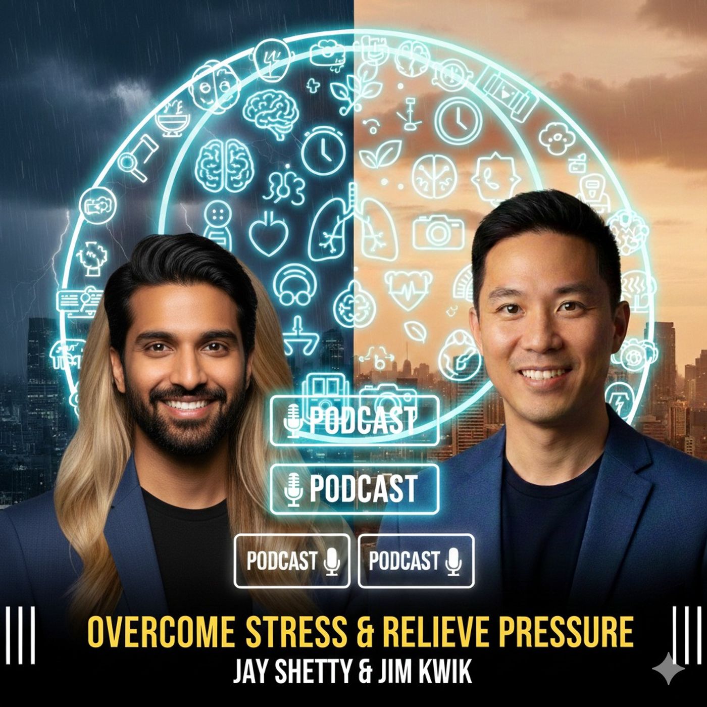 Overcome Stress & Relieve Pressure | Jay Shetty & Jim Kwik