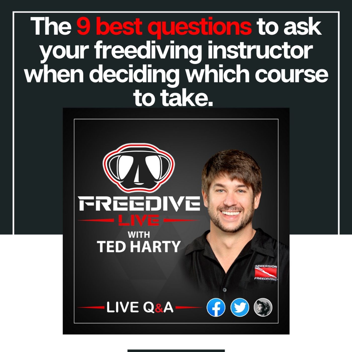 Learn the 9 Best Questions To Ask Your Freediving Instructor When Looking For A Class.