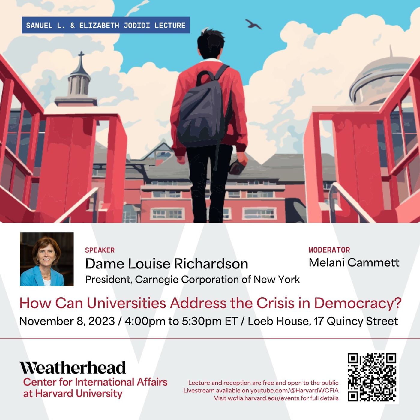 The Jodidi Lecture with Dame Louise Richardson / How Can Universities Address the Crisis in Democracy? episode artwork