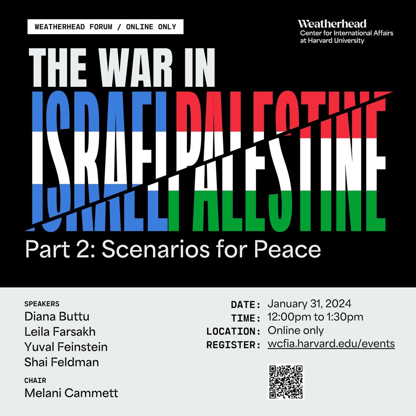 Weatherhead Forum / The War in Israel/Palestine Series / Part 2: Scenarios for Peace episode artwork