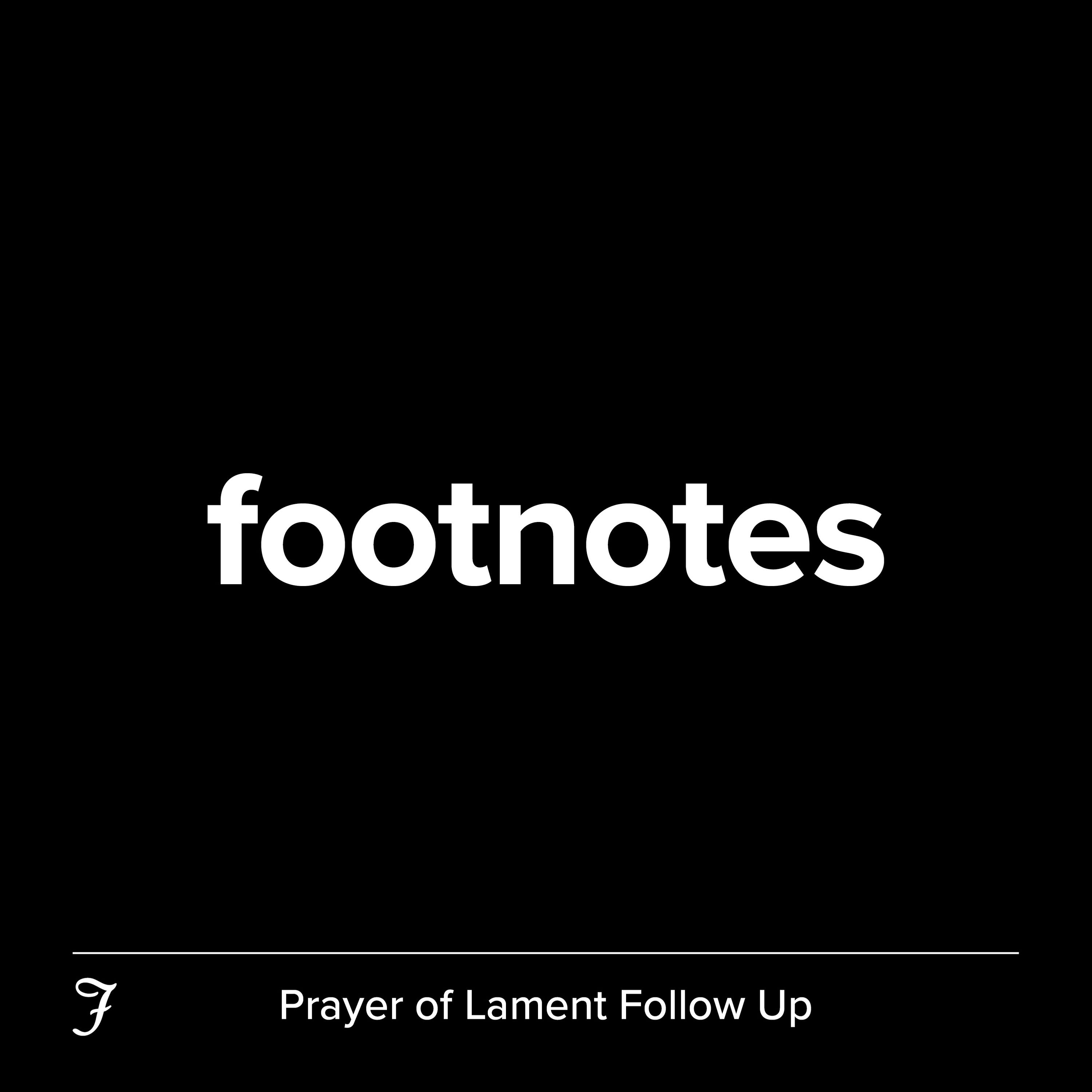 Bonus: Prayer of Lament Follow Up