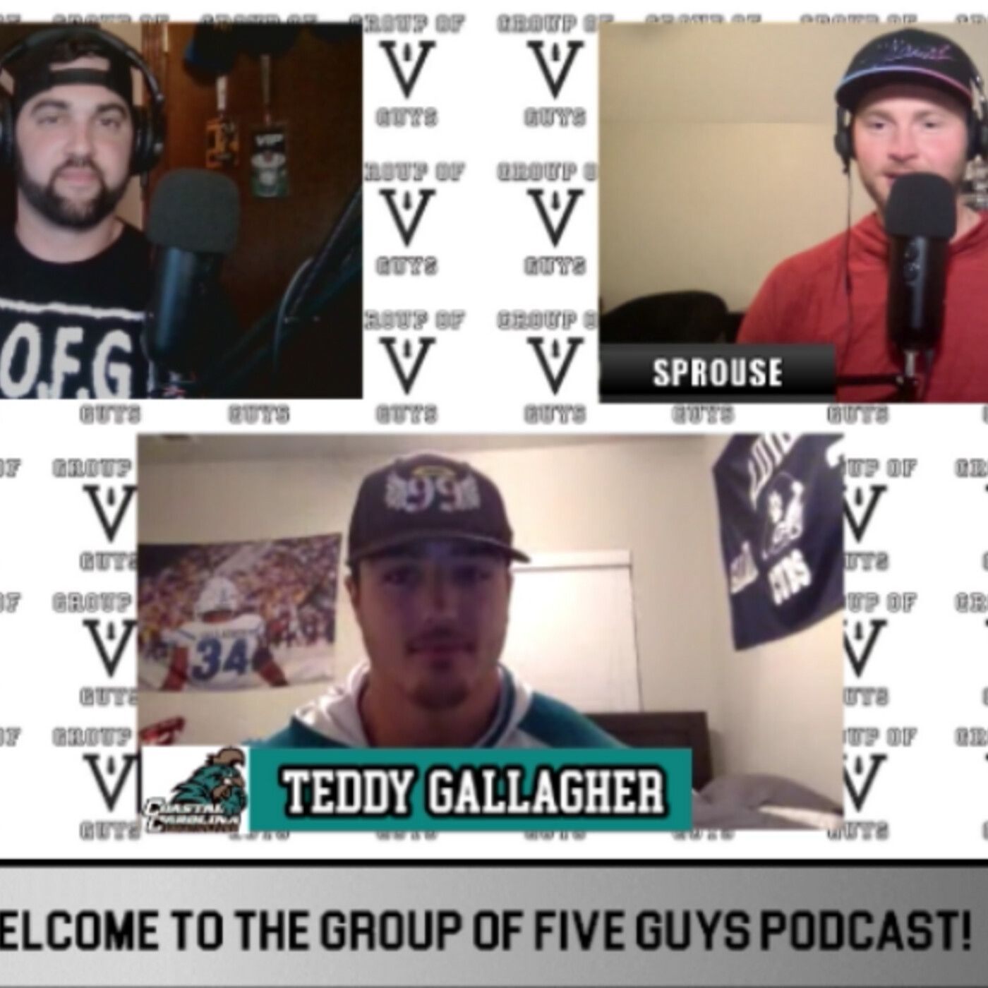 Group of Five Guys Podcast: 04/13/22 Coastal Carolina LB Teddy Gallagher Joins the Pod!