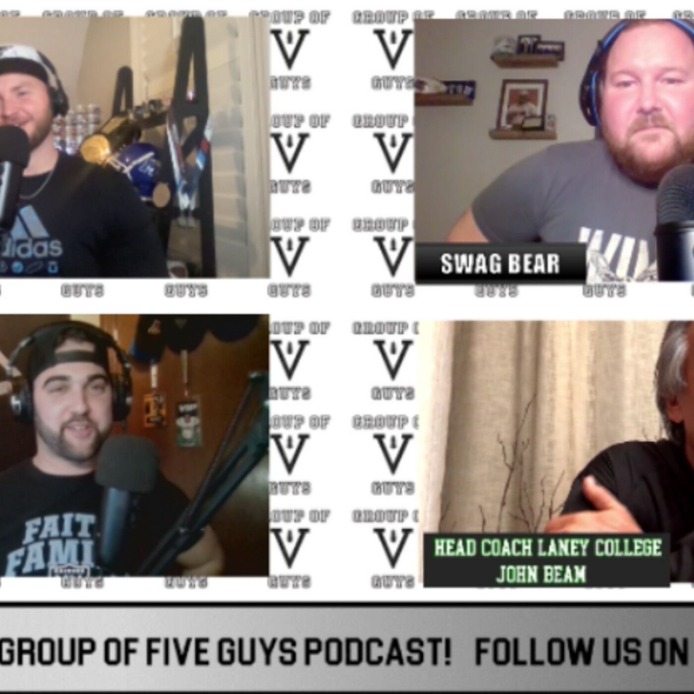 Group of Five Guys Podcast: 03/02/22 Ep. 25 Head Football Coach from Laney Junior College John Beam Joins the Pod