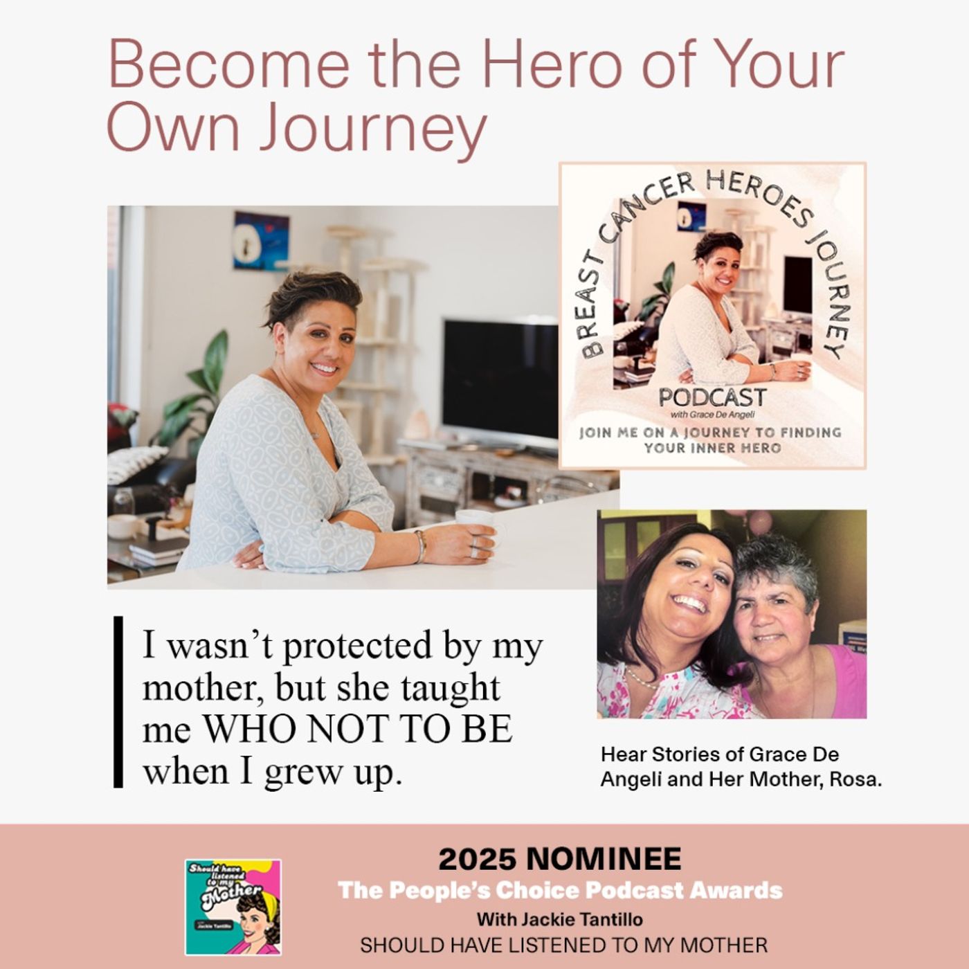 Become The Hero Of Your Own Journey With Guest Survivor Grace De Angeli. Looking Back at S3E22