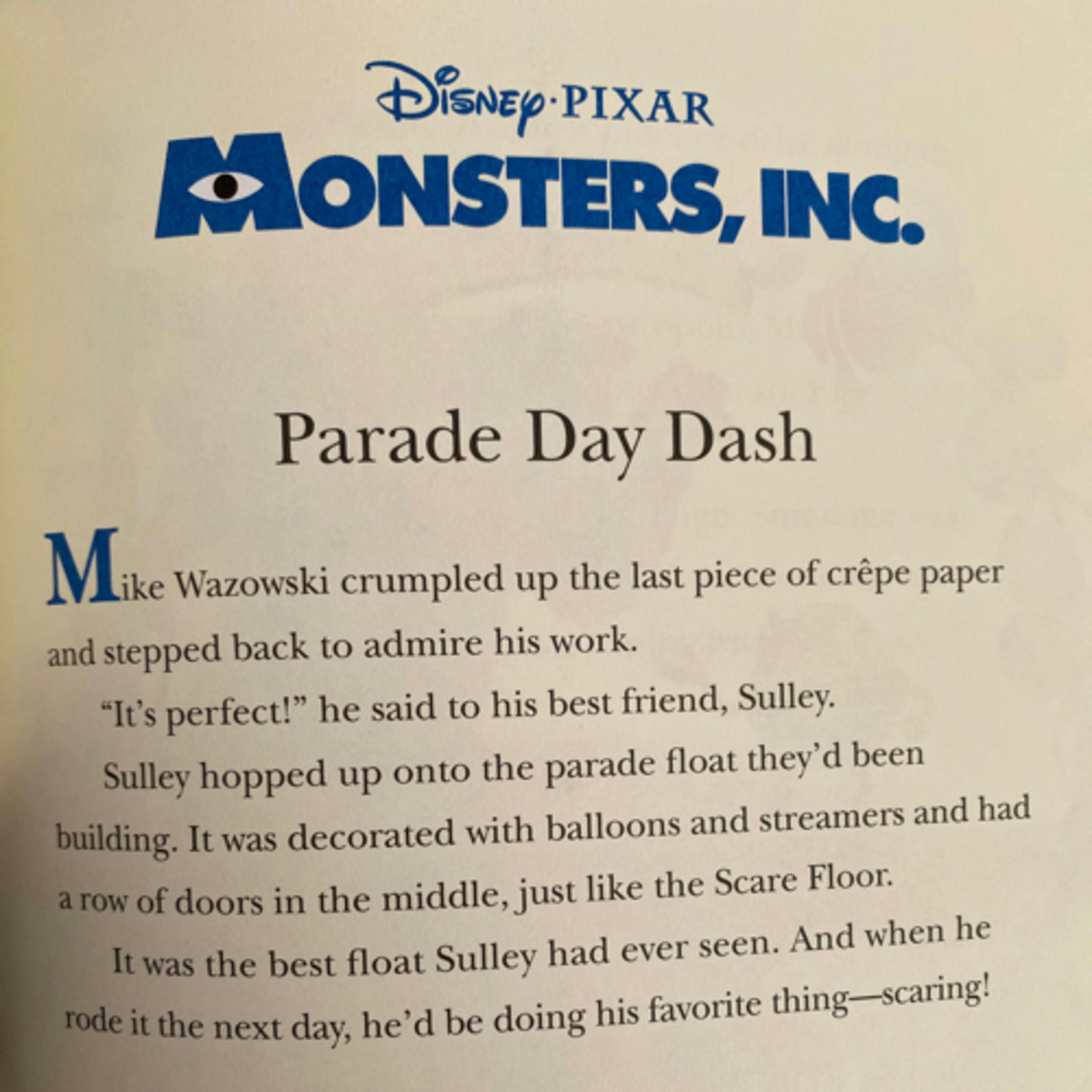 Disney 5 minute Spooky Stories - Monsters Inc. - Parade Day Bash