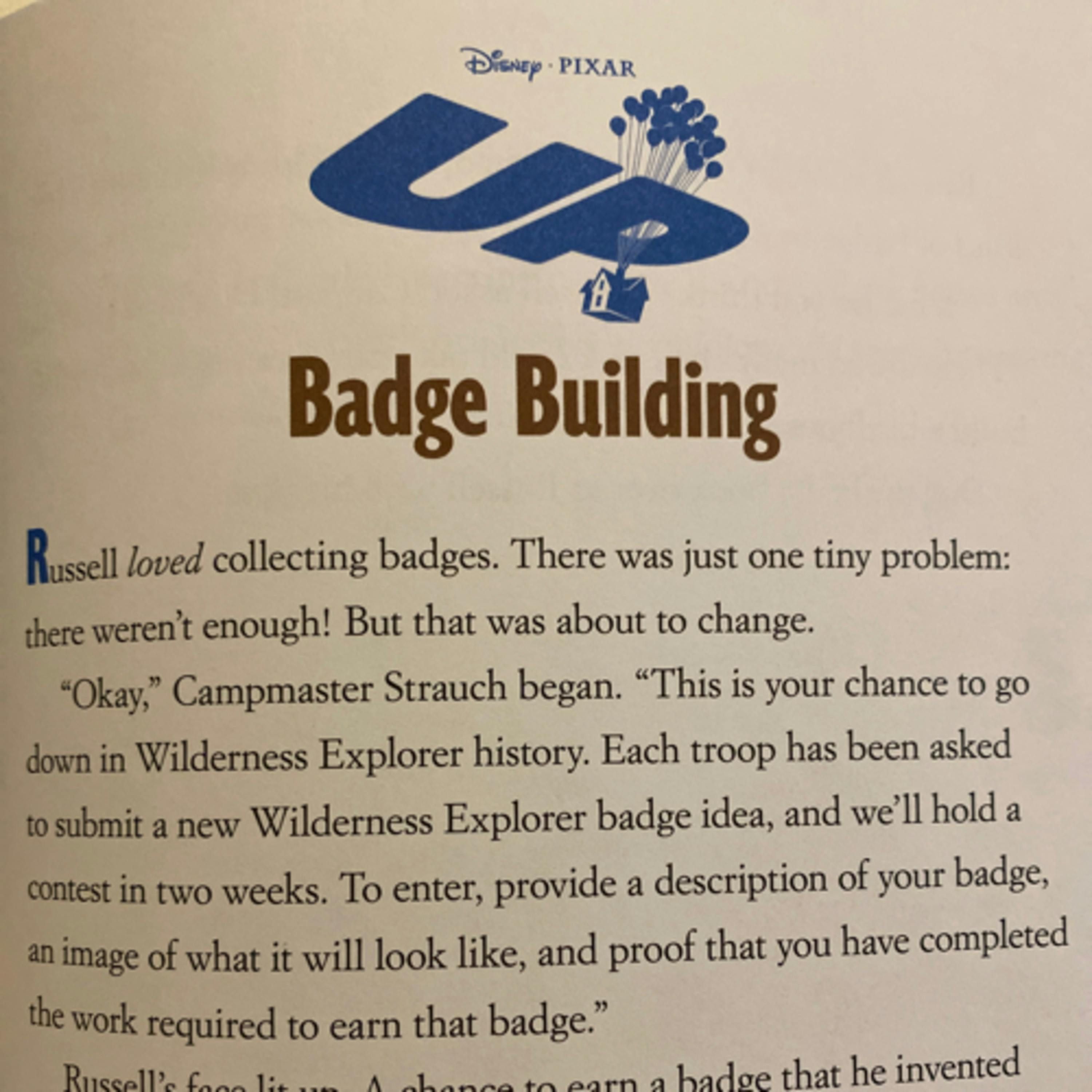 5 Minute Disney Pixar Stories: Up Badge Building
