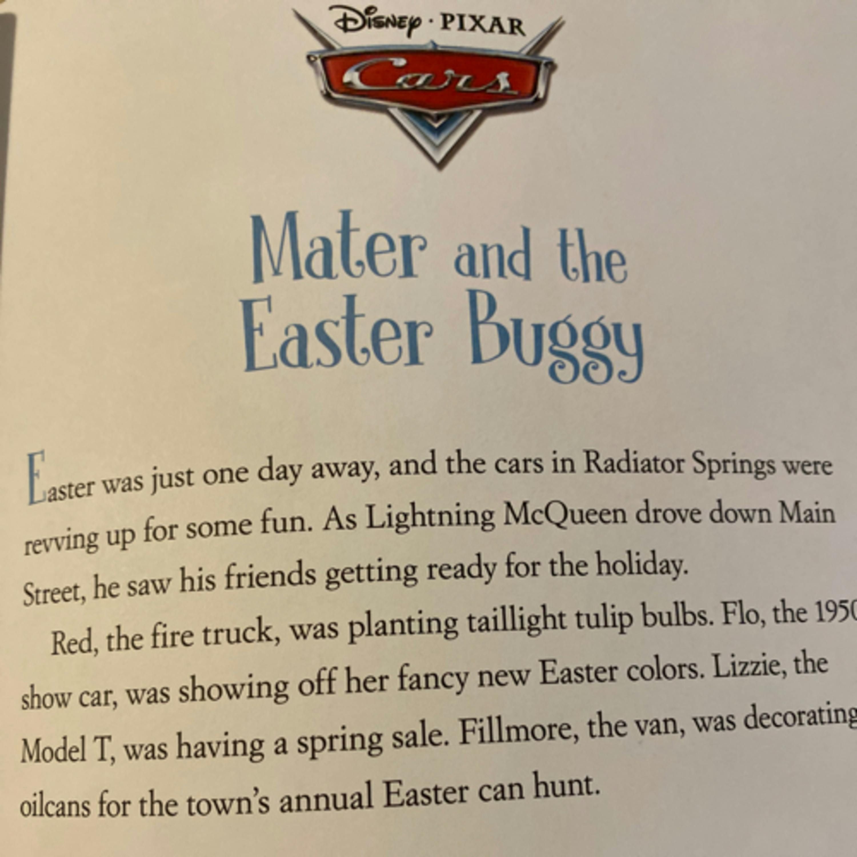 Disney 5 Minute Easter Stories: Mater and the Easter Buggy