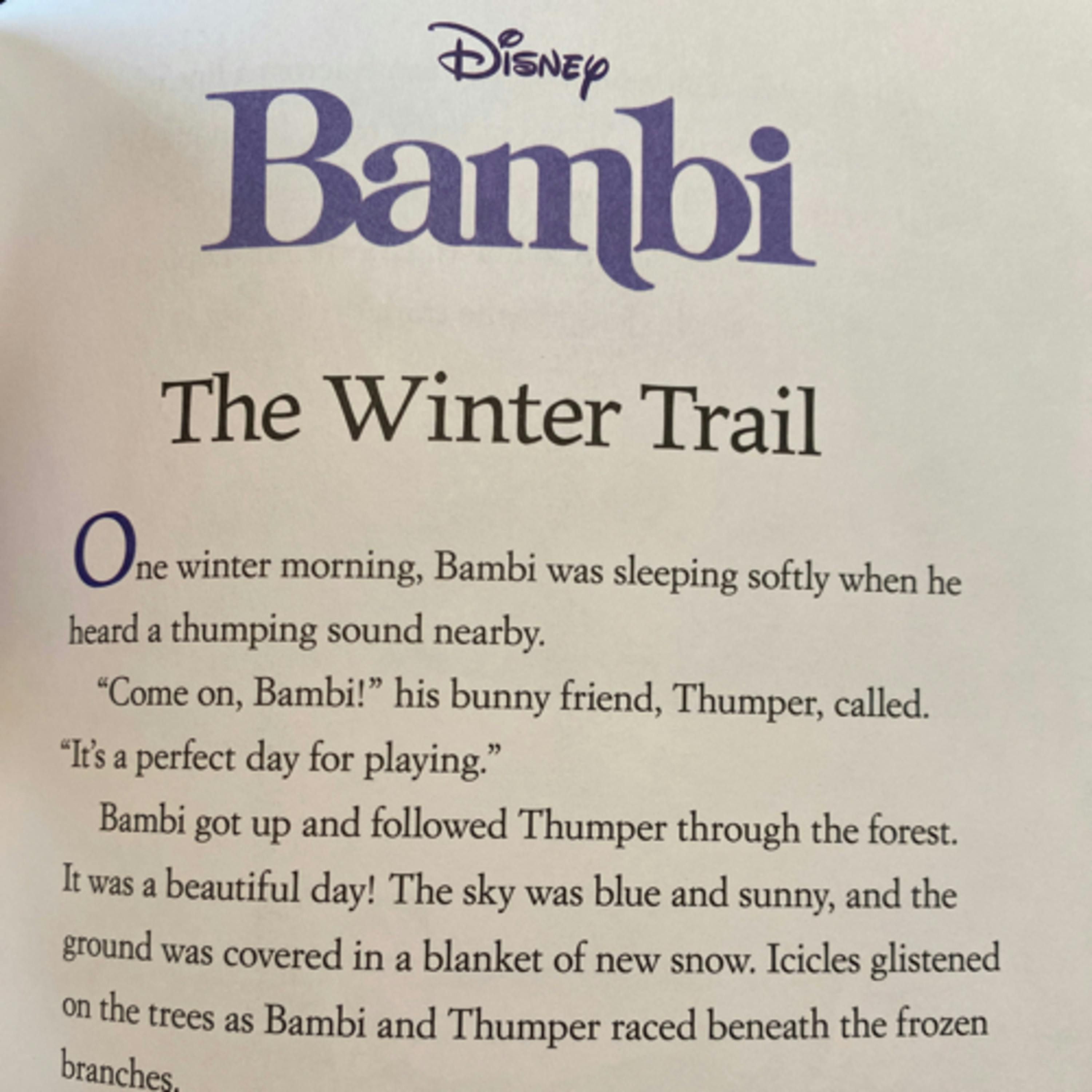 Disney 5 Minute Snuggle Stories: Bambi - The Winter Trail