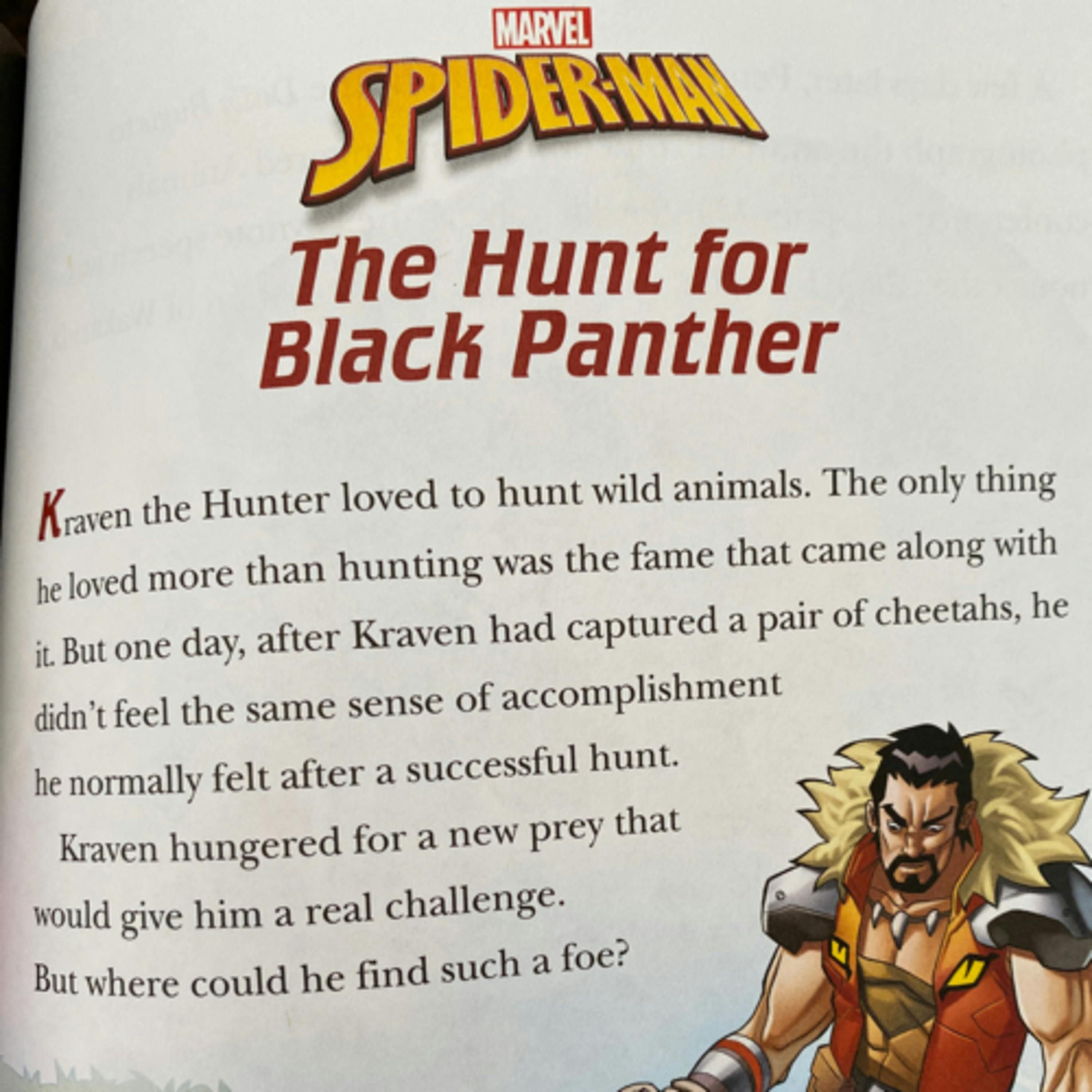 5 minute Marvel Spider-Man Stories: The Hunt for Black Panther