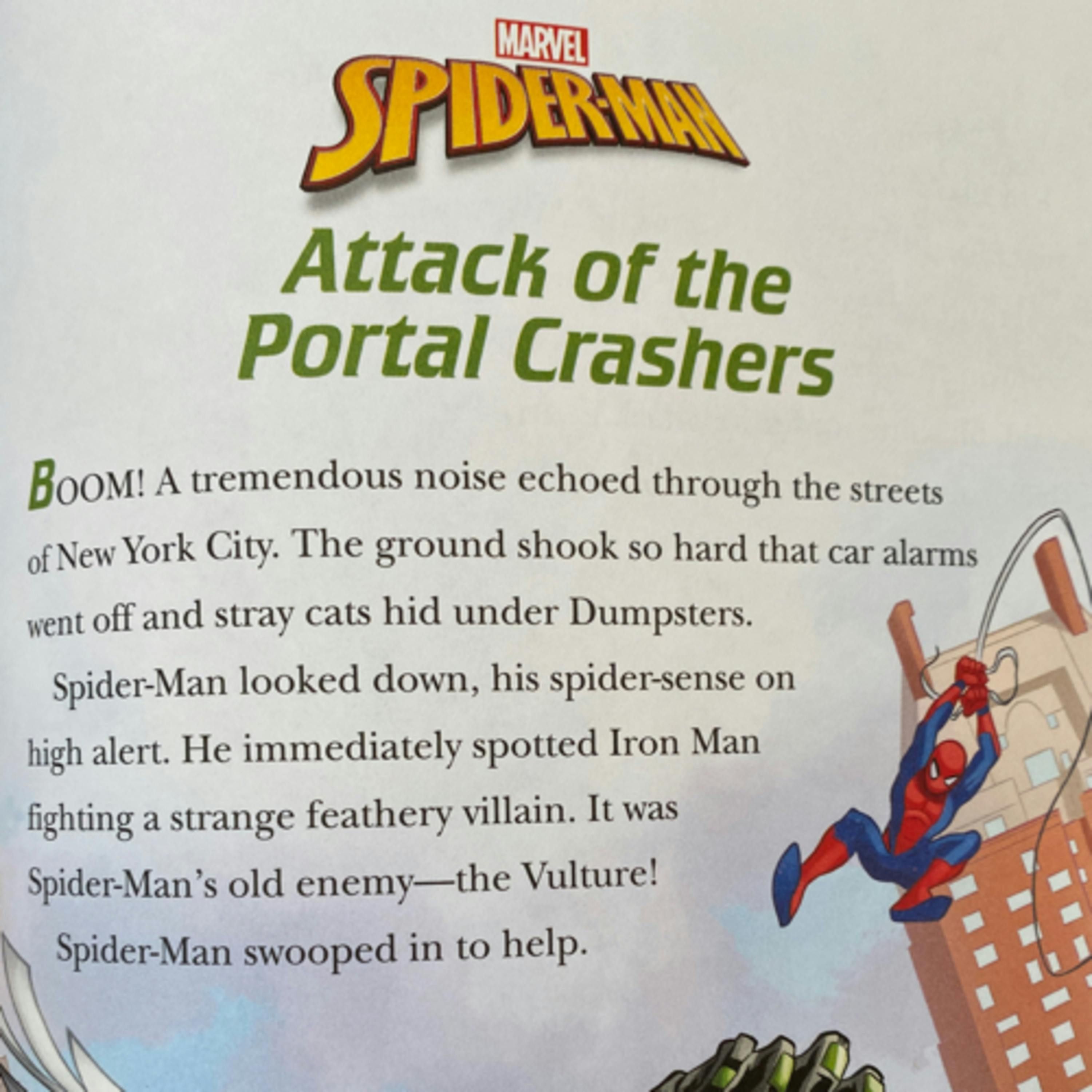 5 minute Marvel Spider-Man Stories: Attack of the Portal Crashers