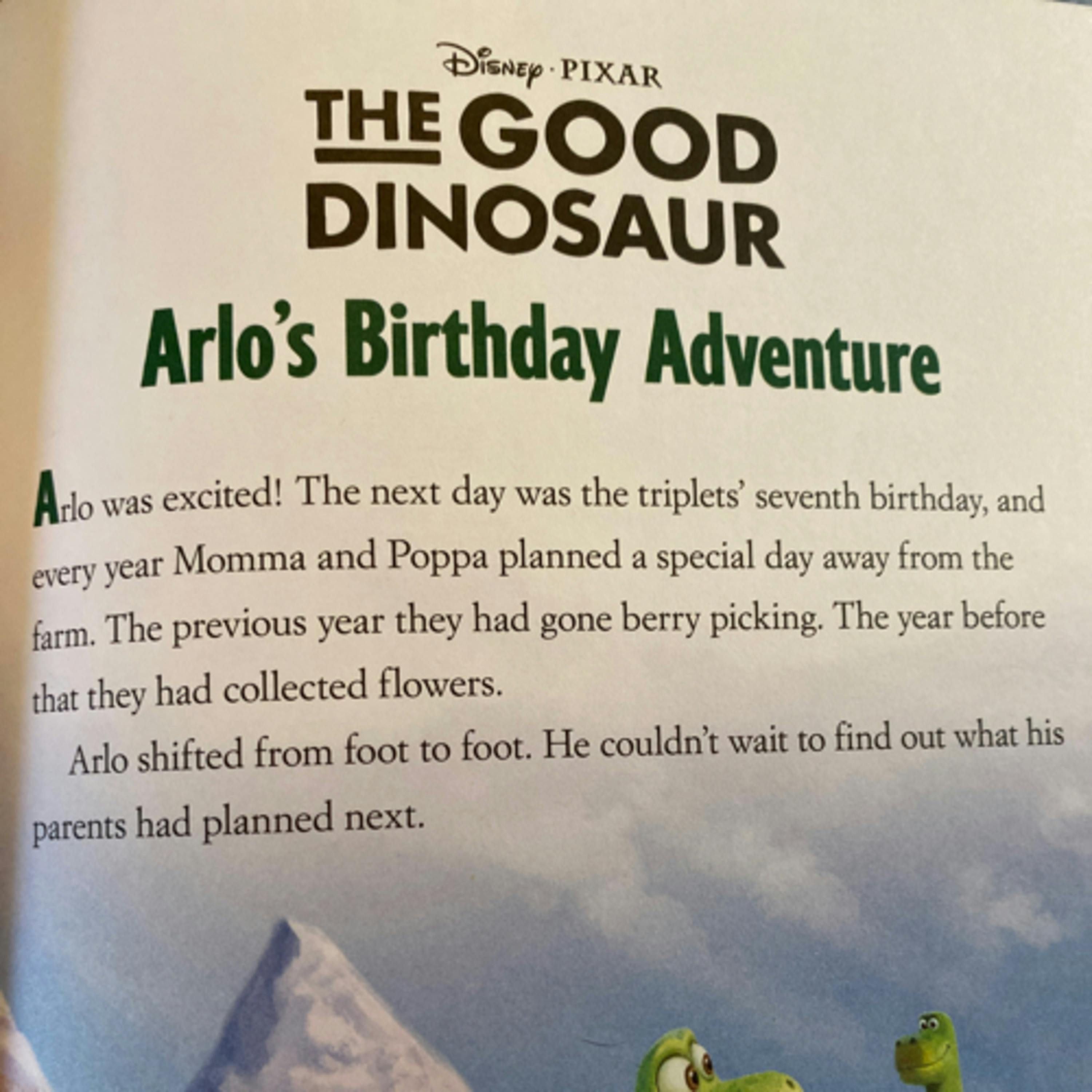 5 Minute Disney Pixar Stories: The Good Dinosaur - Arlo’s Birthday Adventure