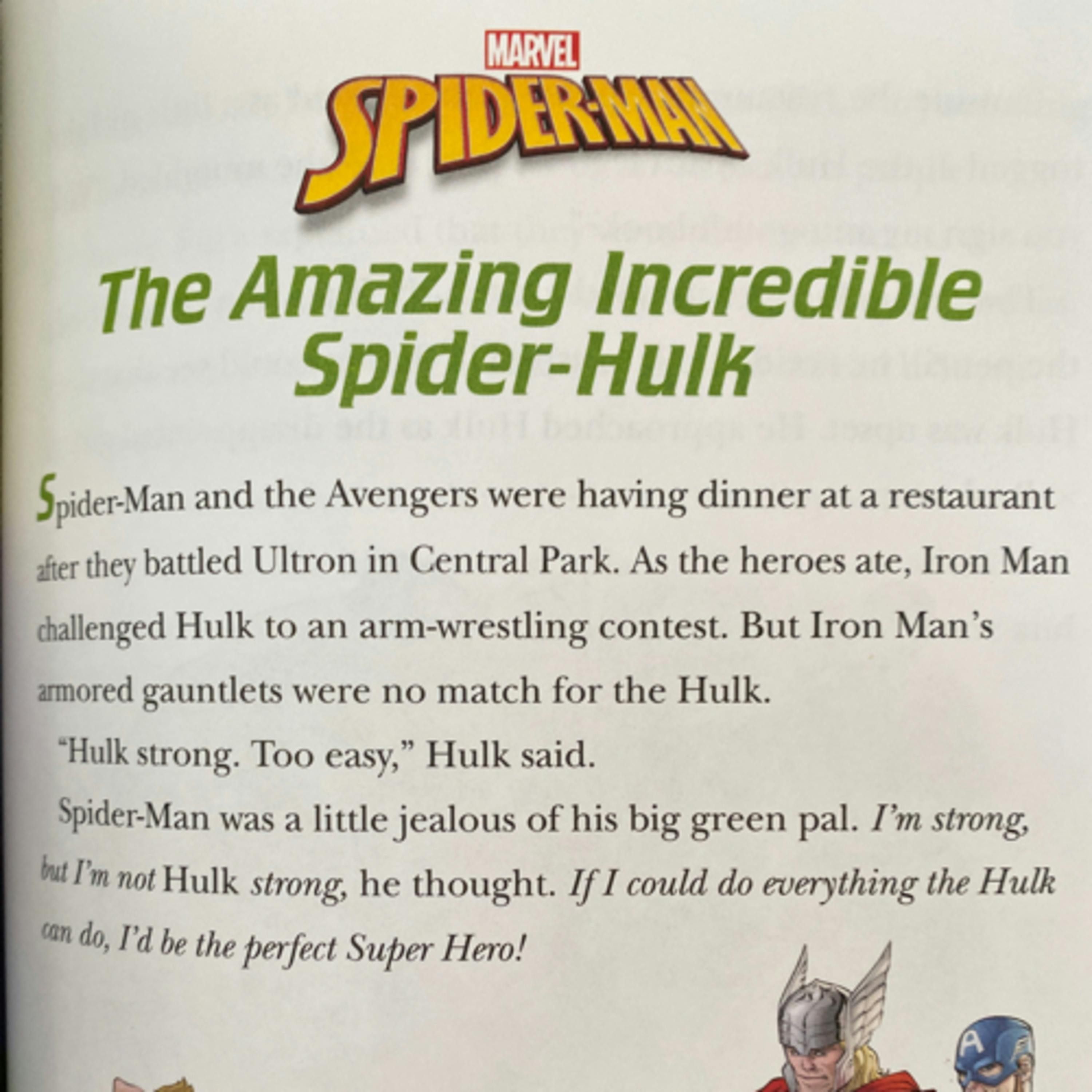 5 minute Marvel Spider-Man Stories: The Amazing Incredible Spider-Hulk