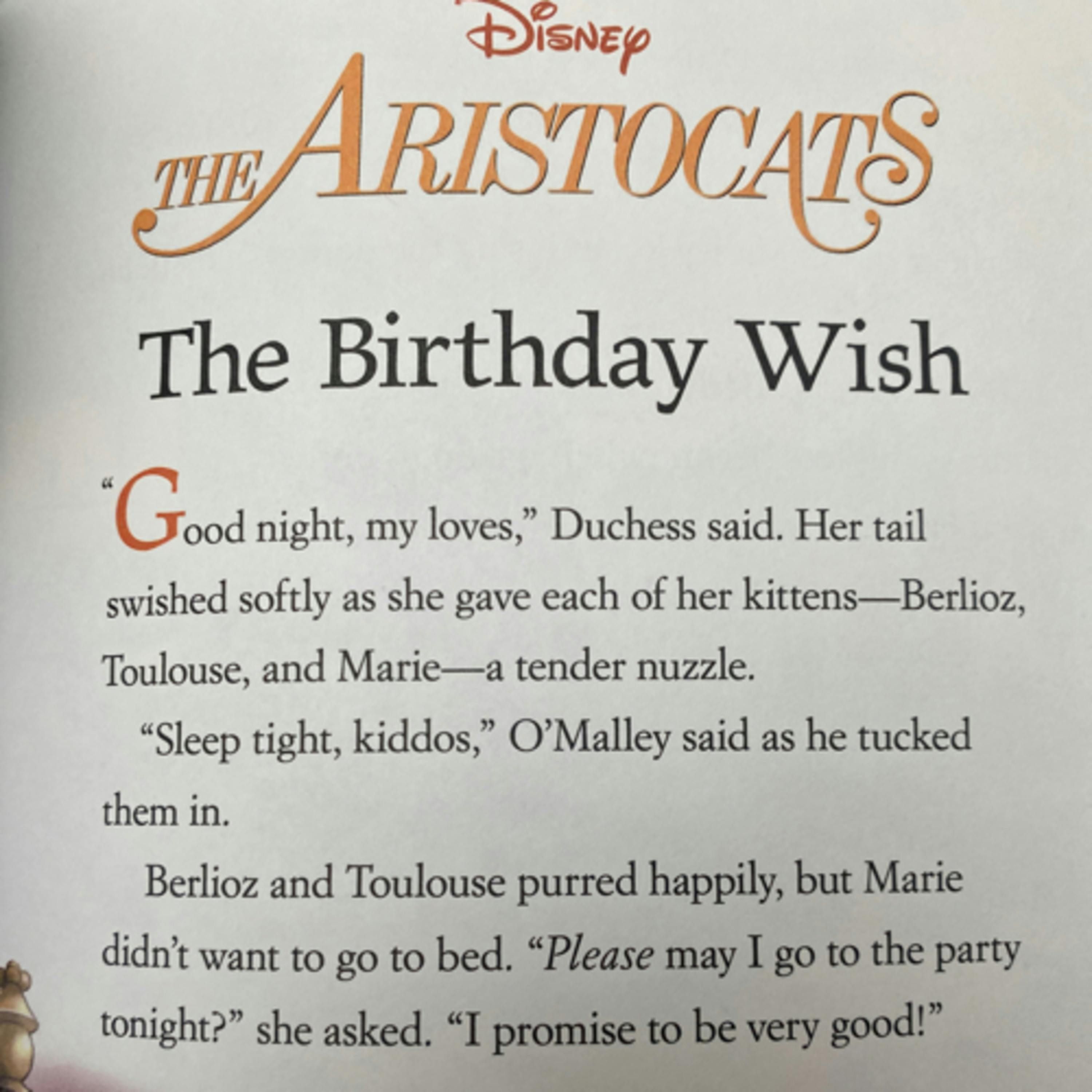 Disney 5 Minute Snuggle Stories: The Aristocats - The Birthday Wish