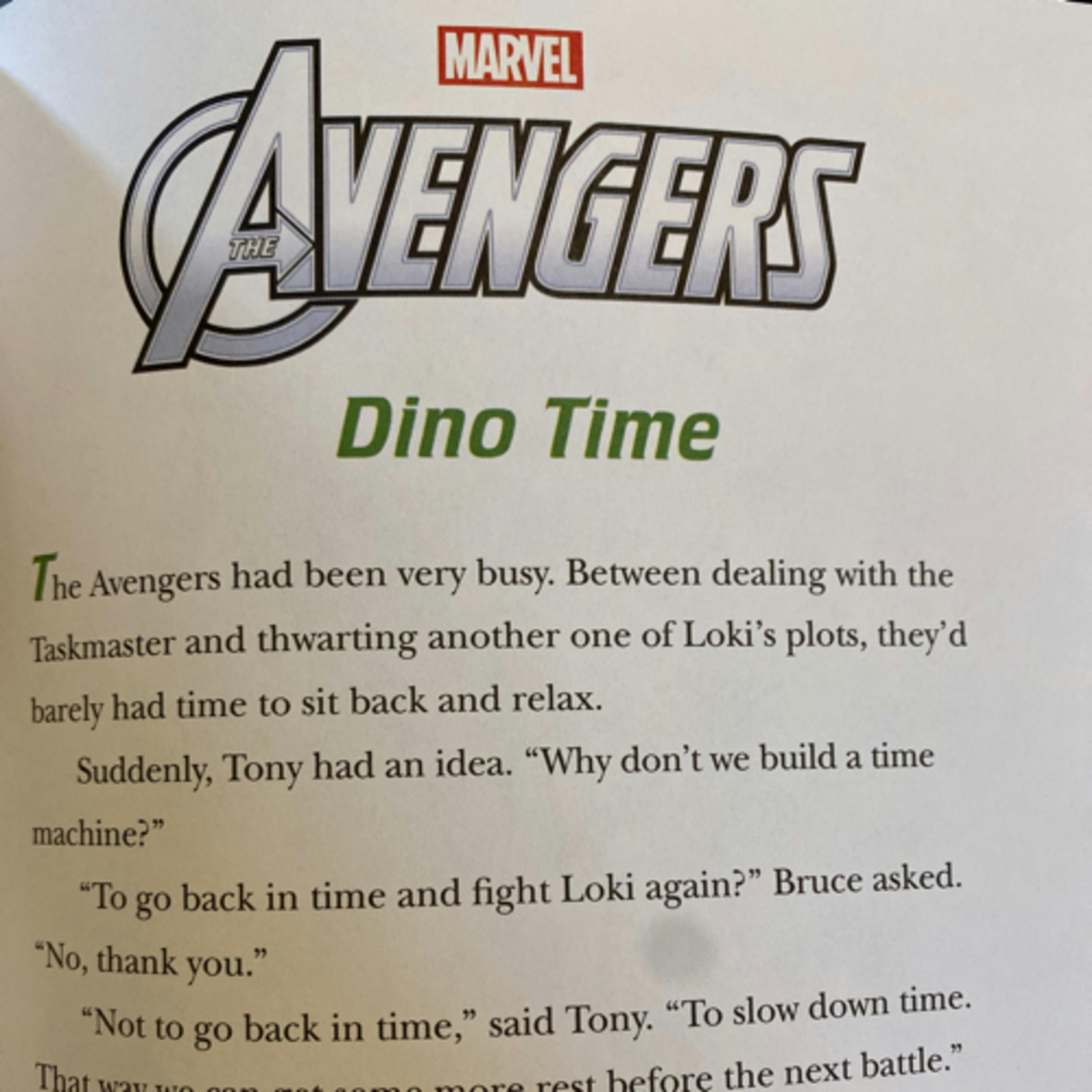 Marvel 5 Minute Avengers Stories: Dino Time