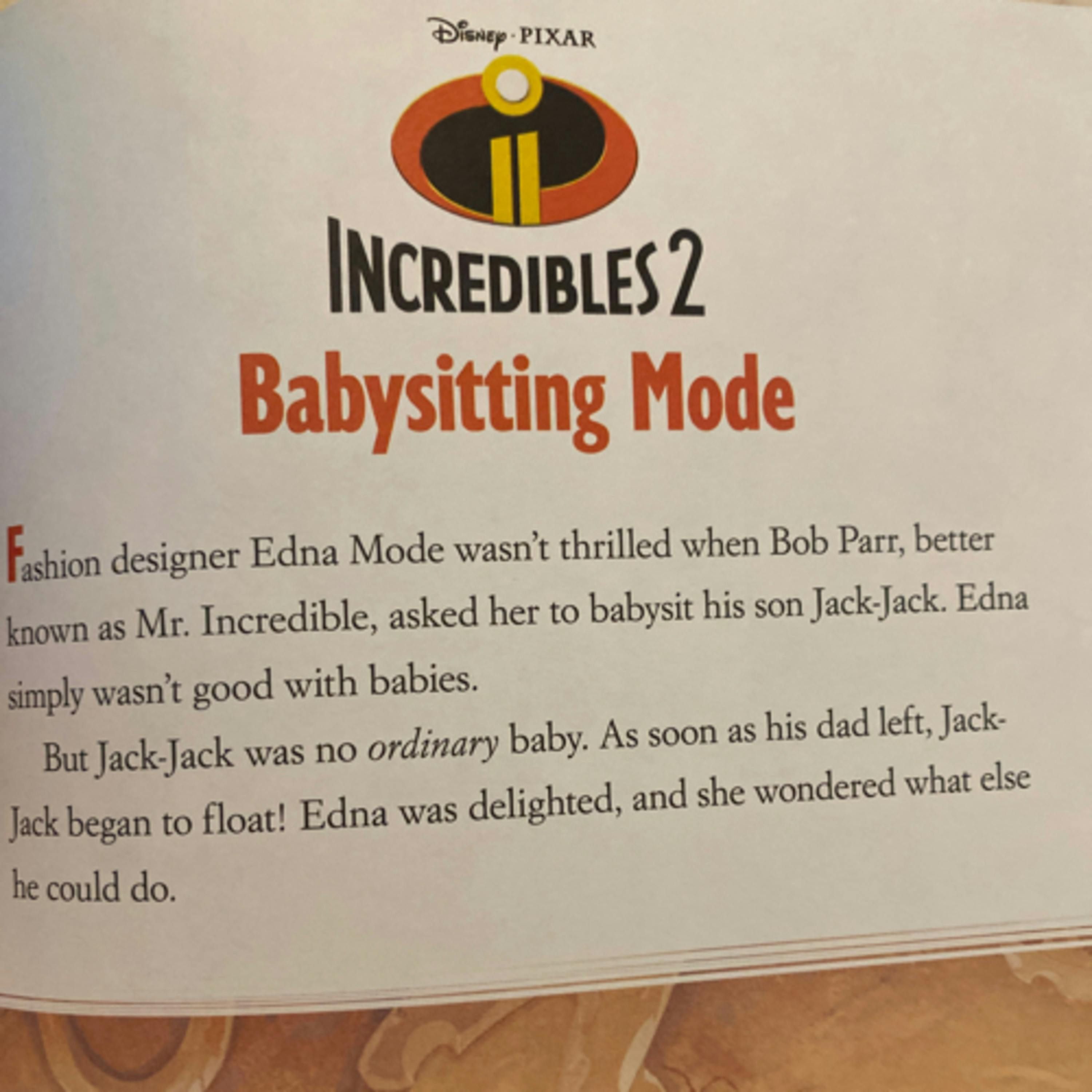 5 Minute Disney Pixar Stories: Incredibles 2 - Babysitting Mode