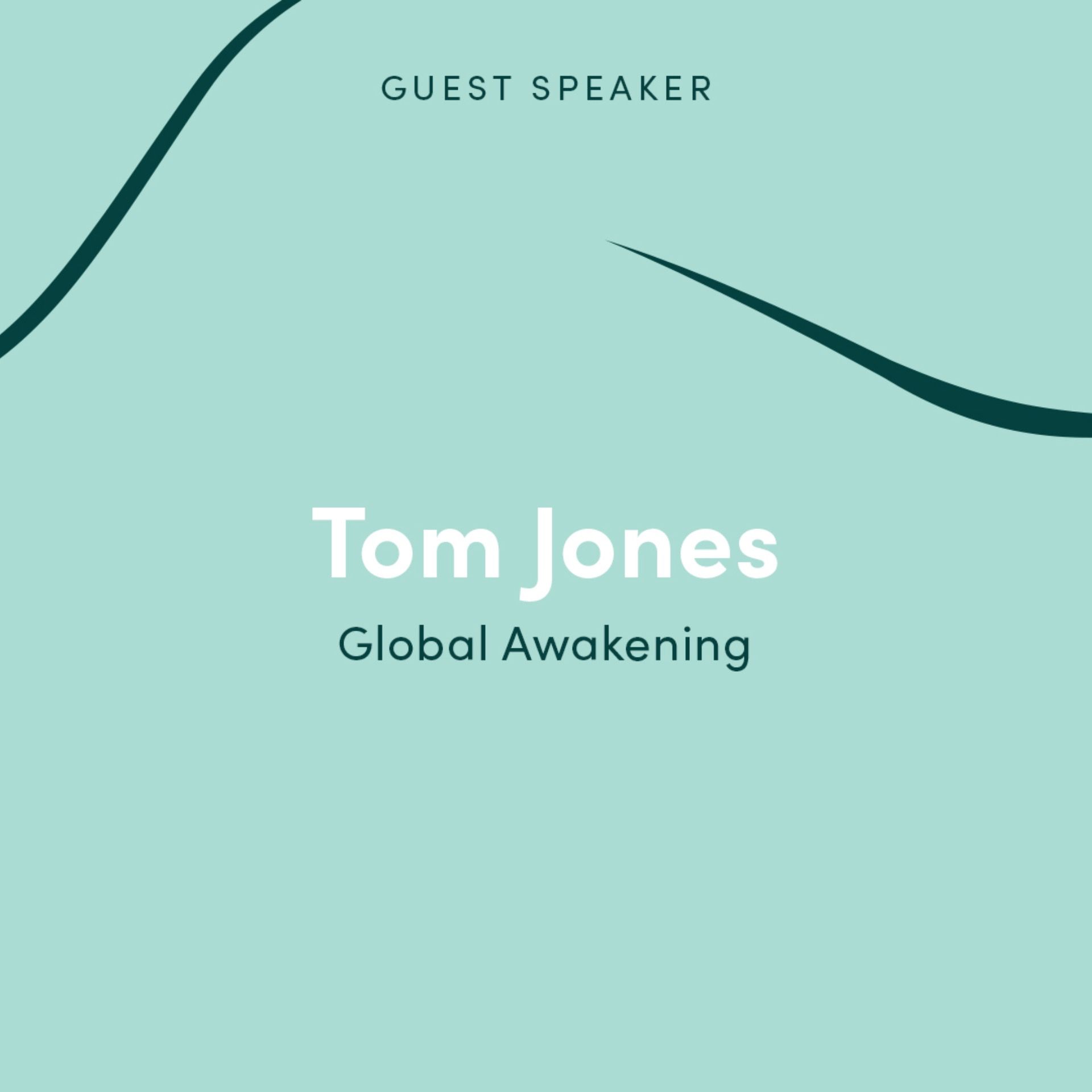Guest Speaker: Dr Tom Jones