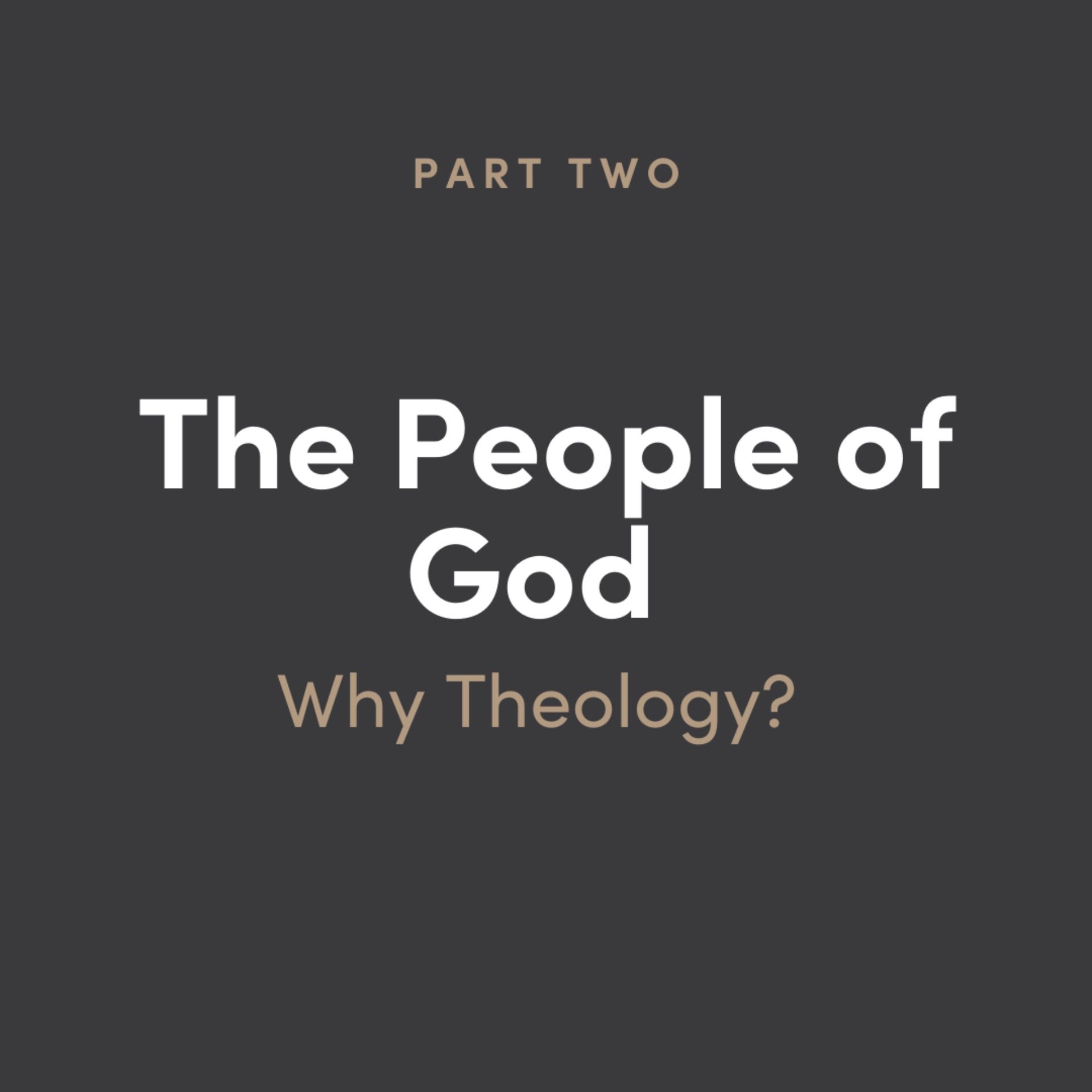 The People of God 2: Why Theology? - Dr Andrew Dunstan