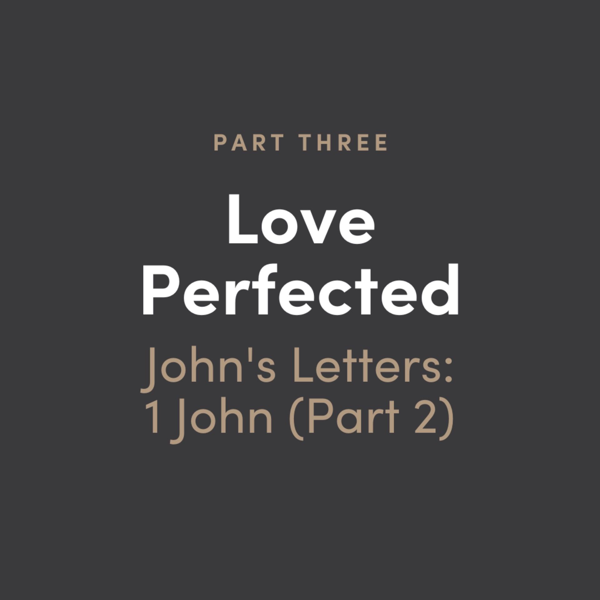 Love Perfected #3: John's Letters - 1 John (Part 2)