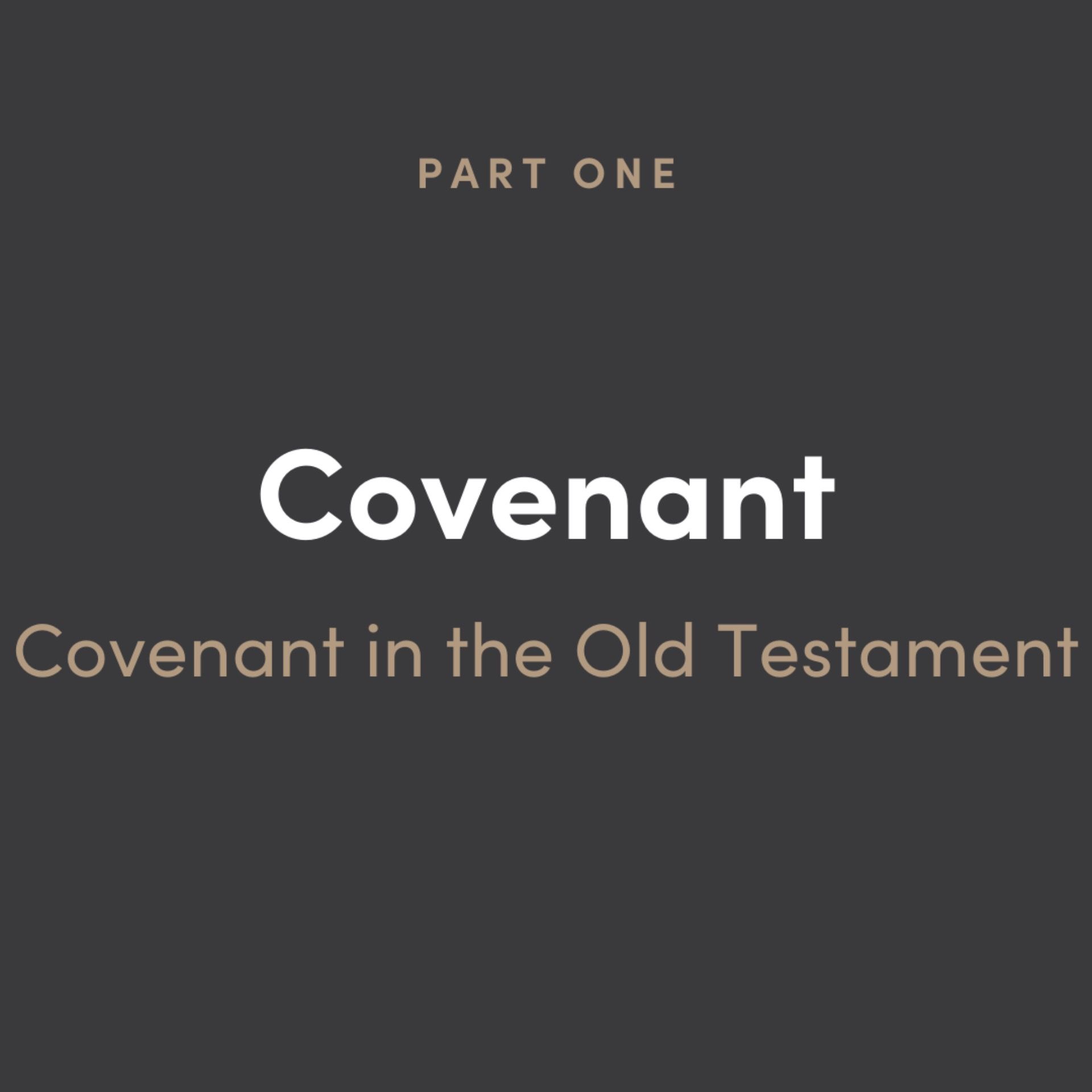 Covenant Part 1: Covenant in the Old Testament