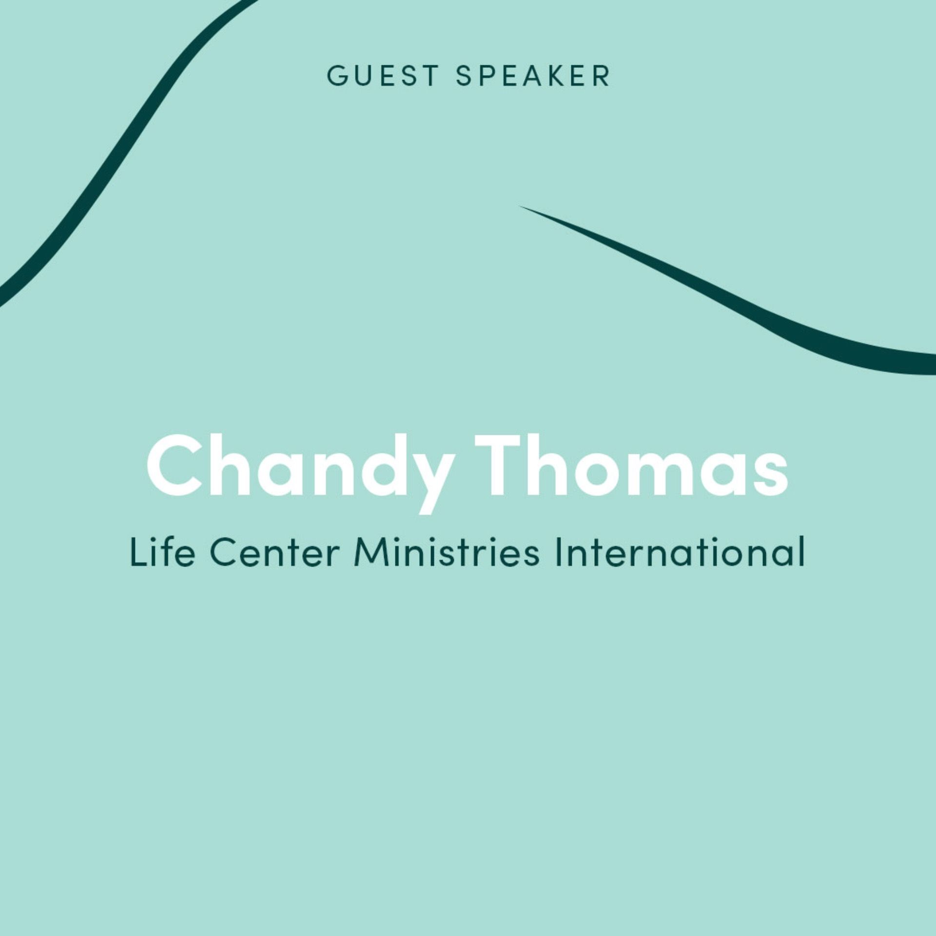 Guest Speaker: Chandy Thomas