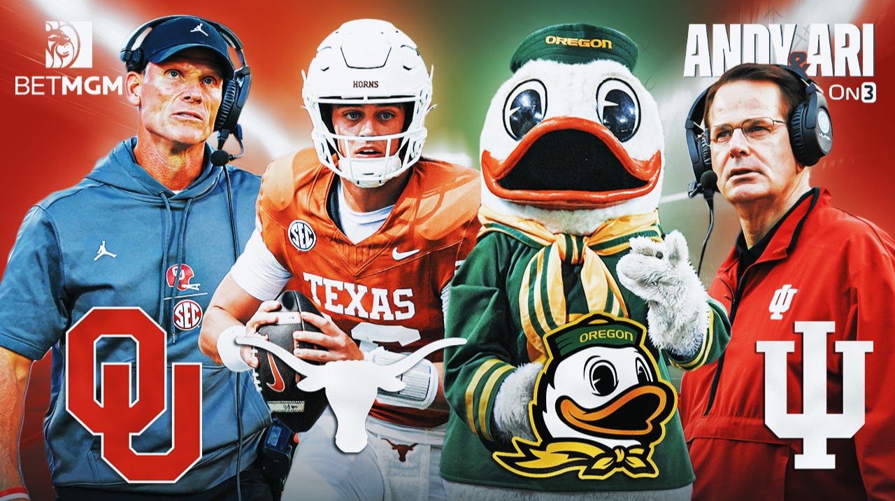 College Football Week 7 PICKS | Oklahoma-Texas, Indiana-Oregon, Georgia-Auburn, Michigan-USC, & MORE