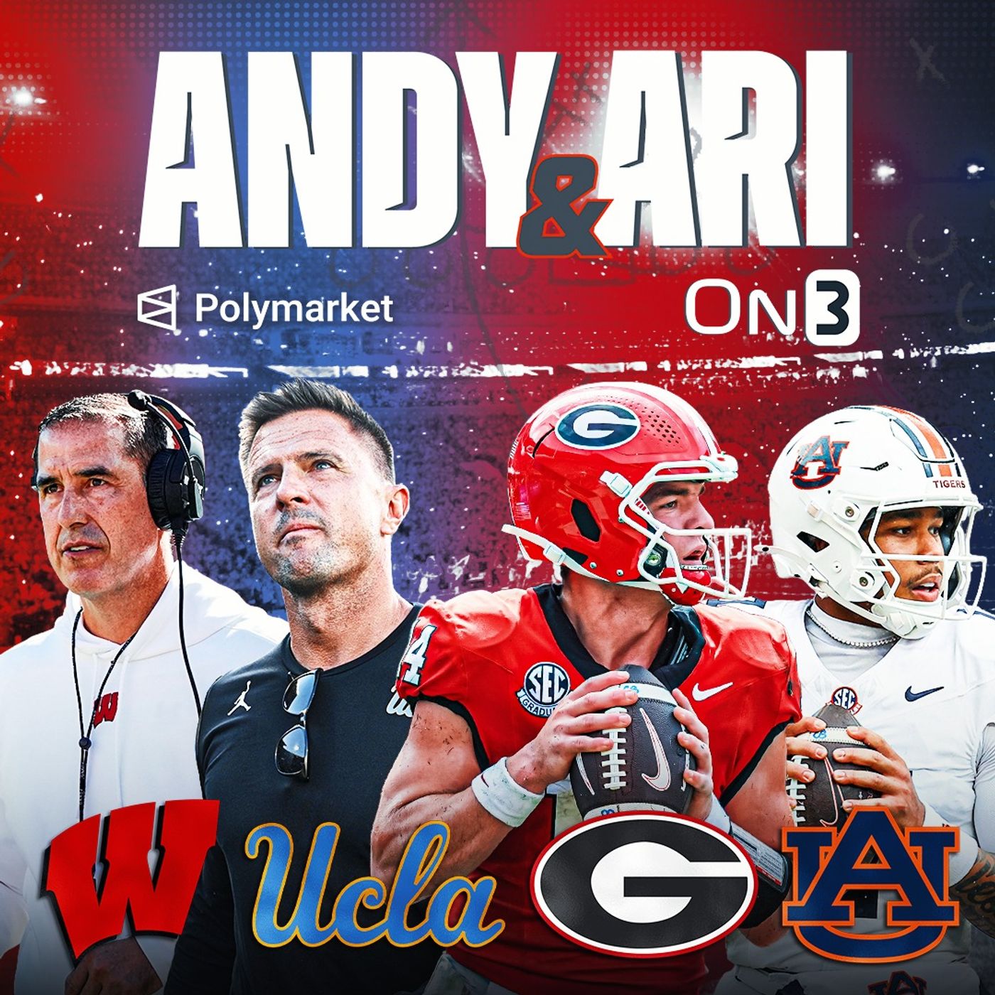 Picking MORE of Week 7 in CFB: Wisconsin-UCLA, Auburn-Georgia, Oklahoma St-Houston, Nebraska-Oregon | Steve Sarkisian, Arch Manning, & "Joe Smith" | Kentucky HC Will Stein Interview episode artwork