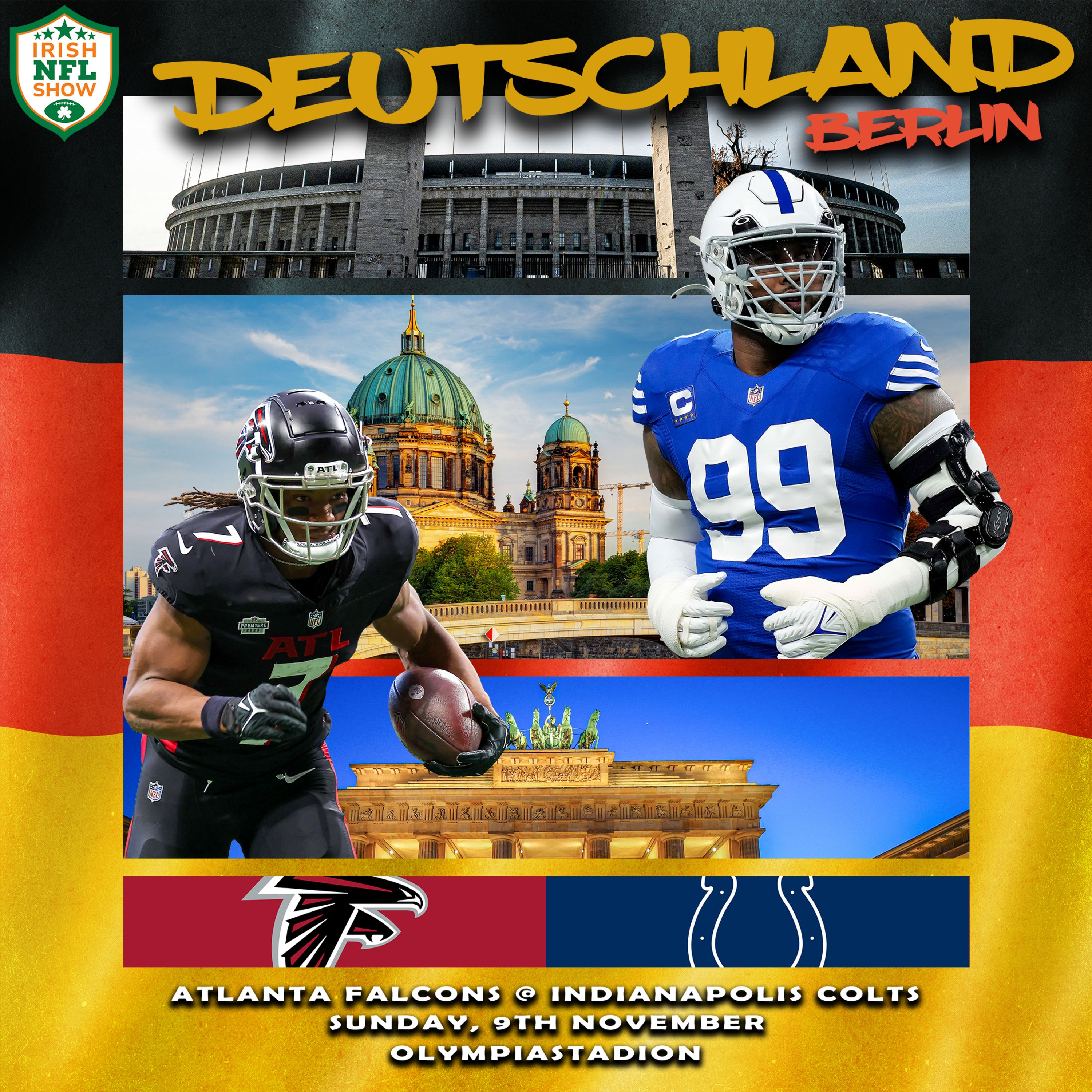 Berlin Preview: Light show fuels appetite for Falcons/Colts clash that could define seasons
