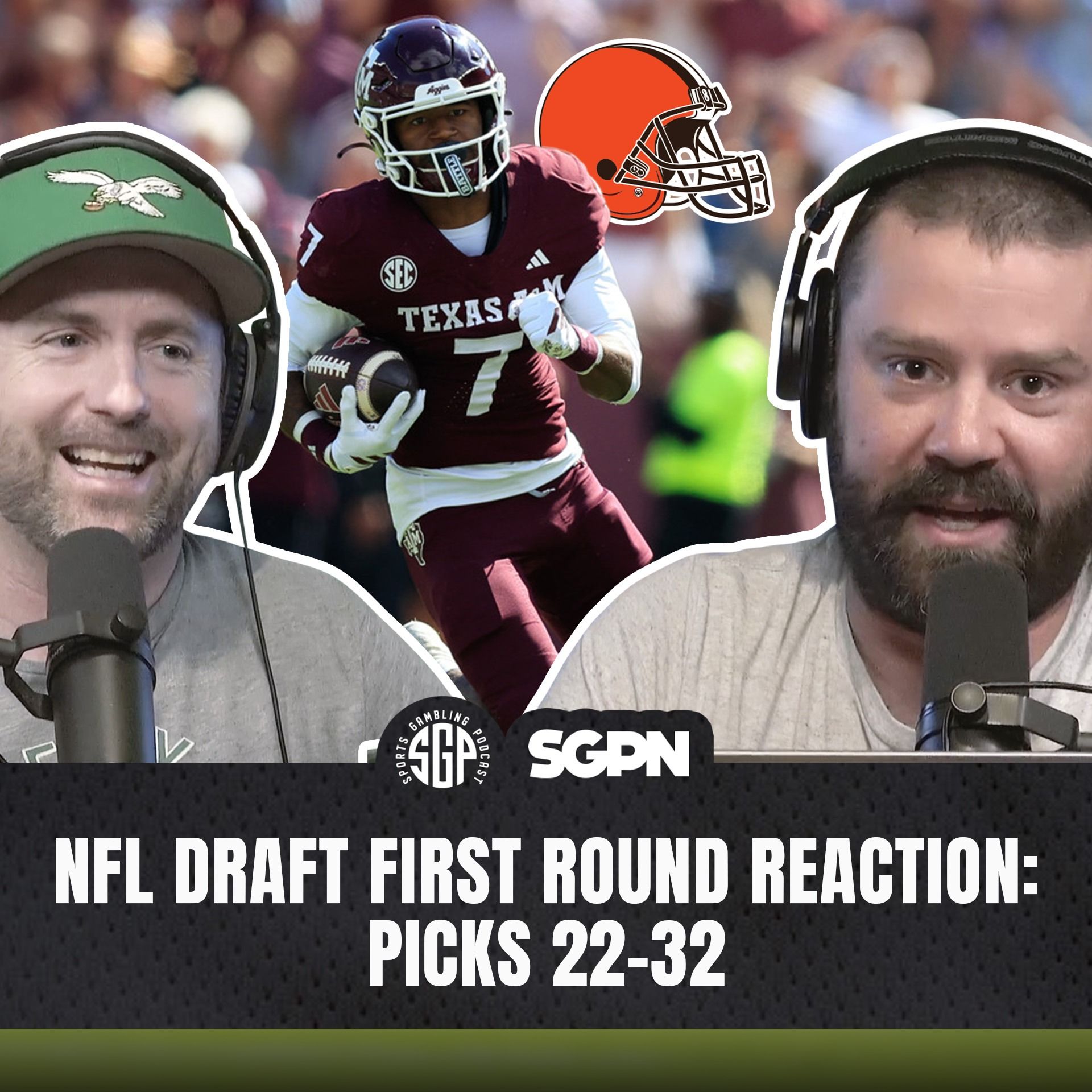 NFL Draft First Round Reaction: Picks 22-32 (Ep. 2549) — Sports Gambling Podcast cover