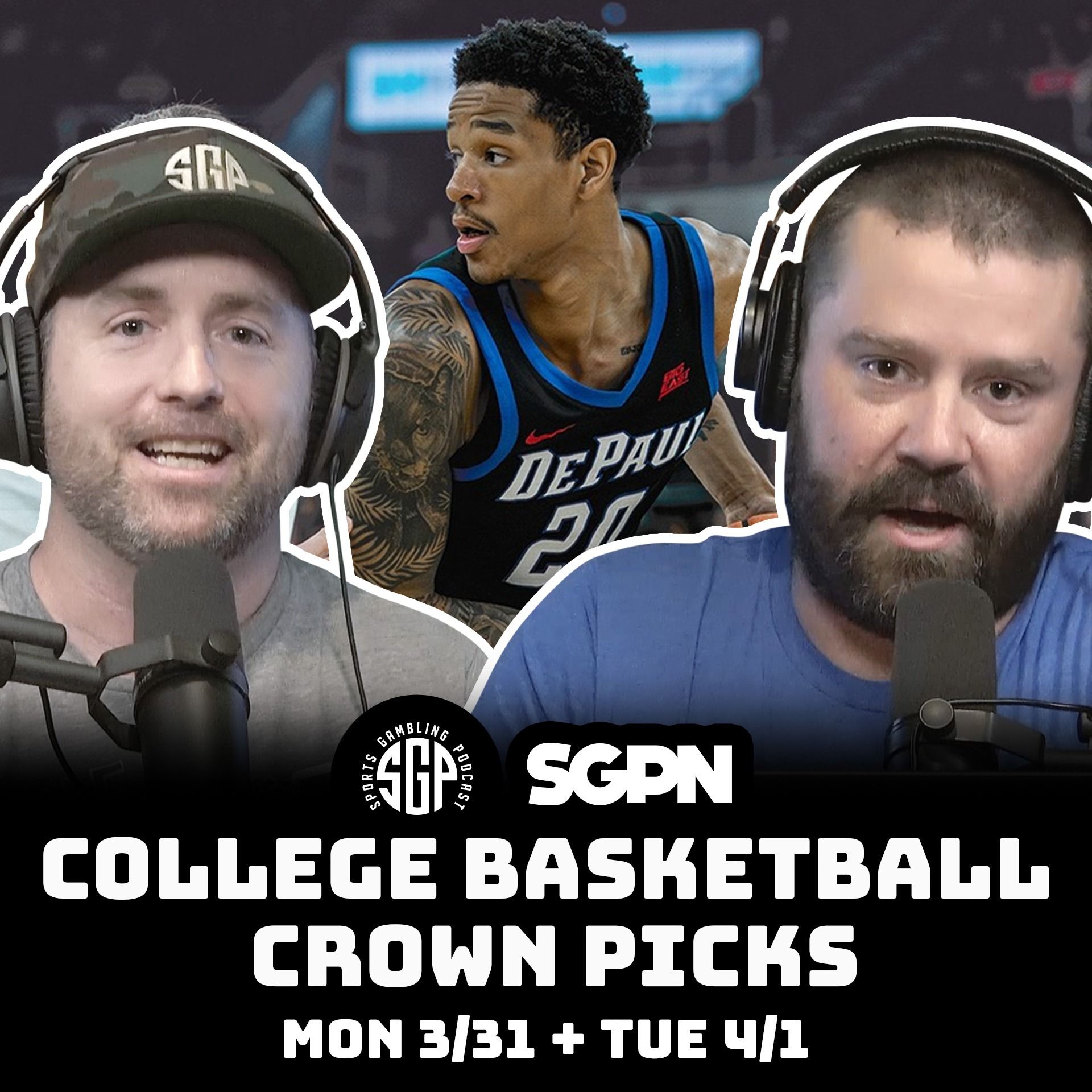 College Basketball Crown Picks – Mon 3/31 + Tue 4/1 (Ep. 2238)