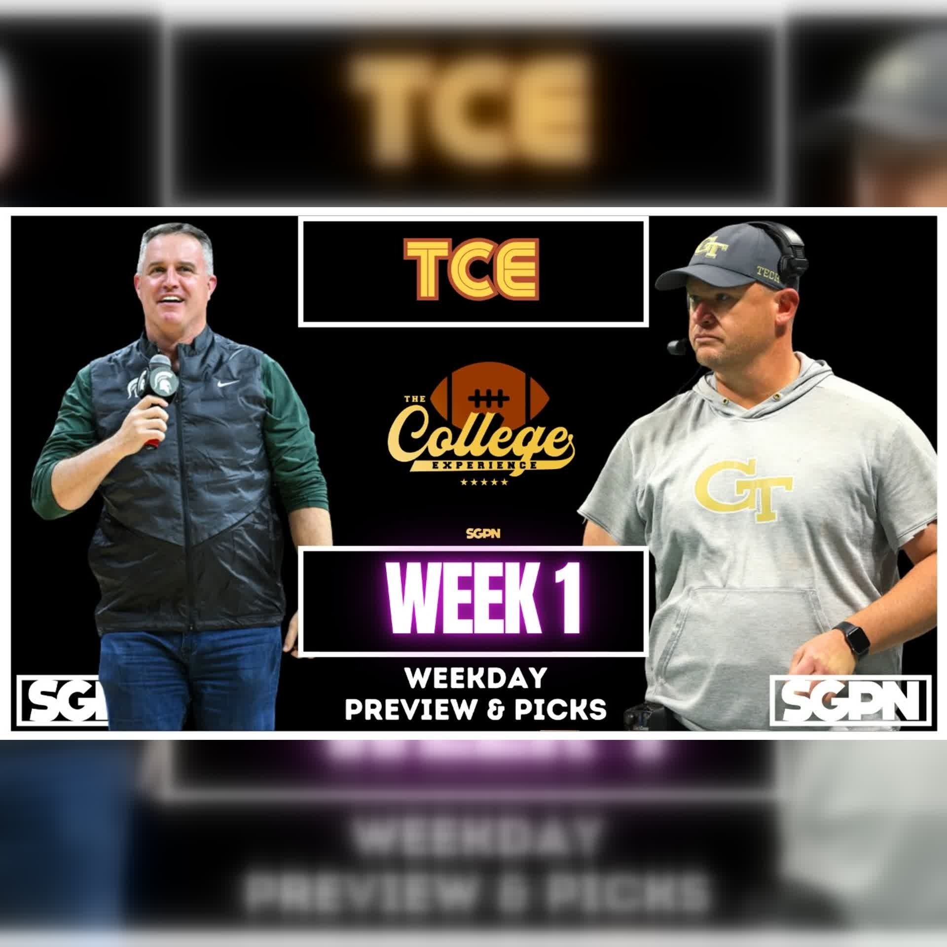 College Football Week 1 Weekday Games Preview & Picks | The College Football Experience (Ep. 3158) episode artwork