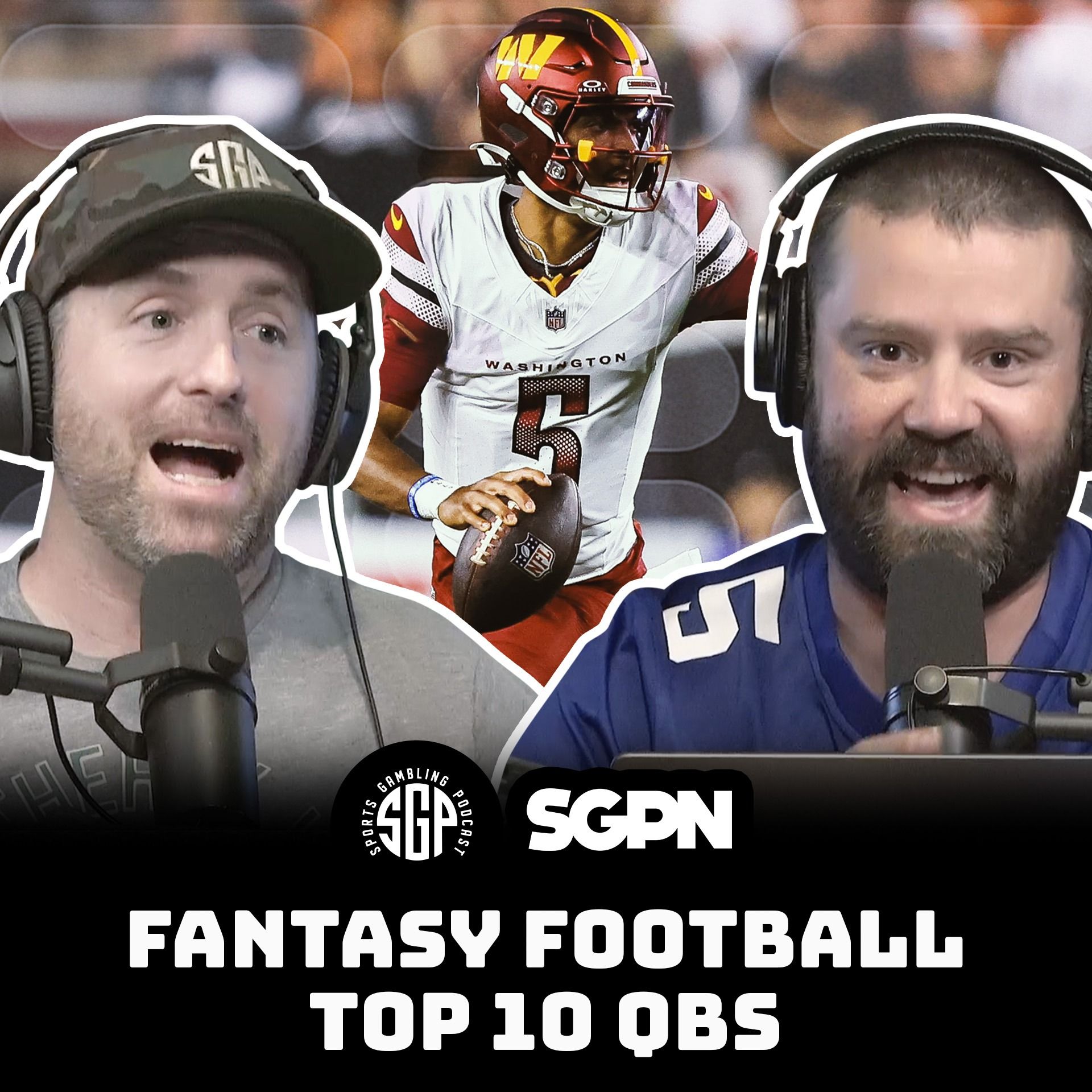 cover of episode Fantasy Football Top 10 QBs + Tattoo Reveal | Sports Gambling Podcast (Ep. 2301)