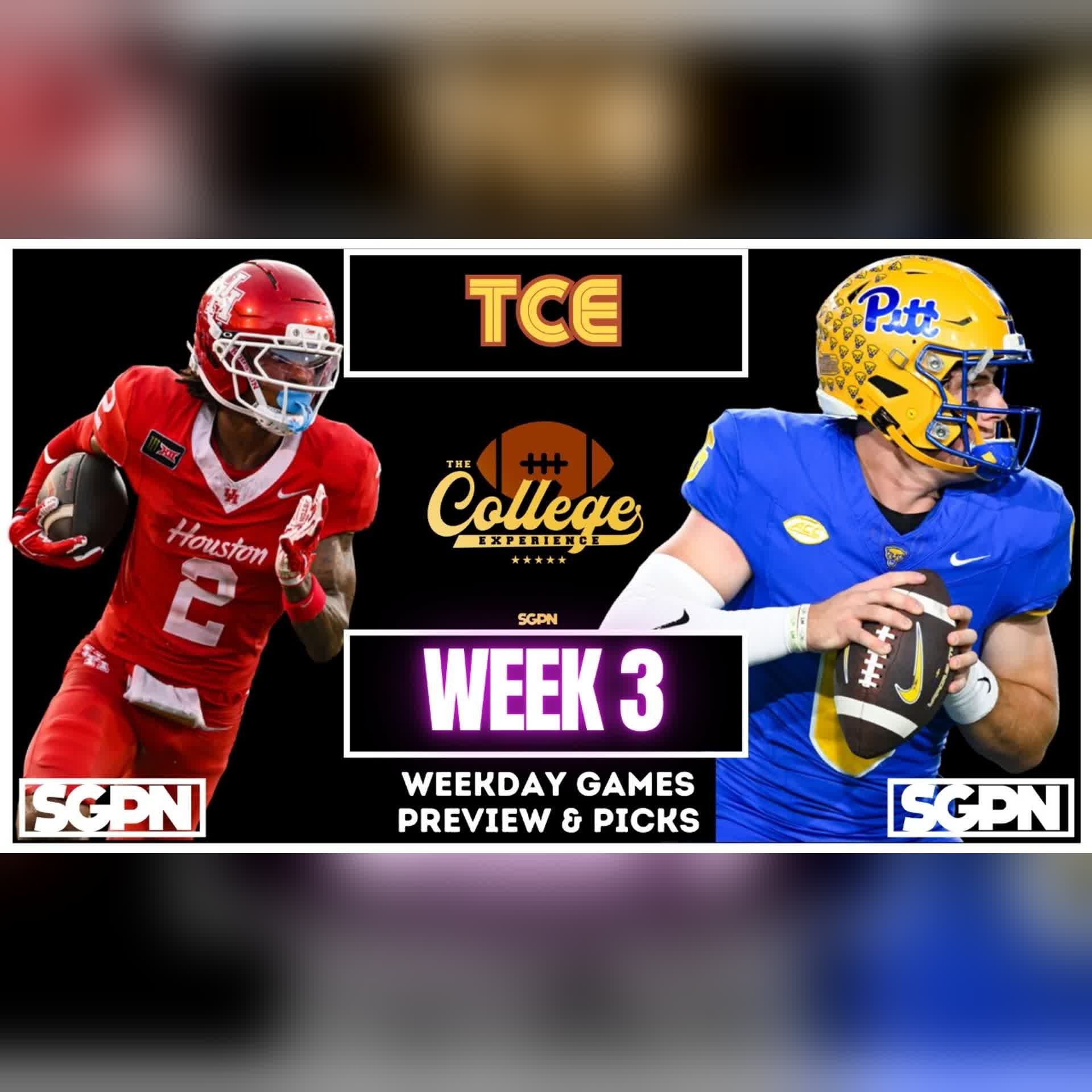 College Football Week 3 Weekday Games Preview & Picks (Ep. 3169) College Football Week 3 Weekday Games Preview & Picks (Ep. 3169)