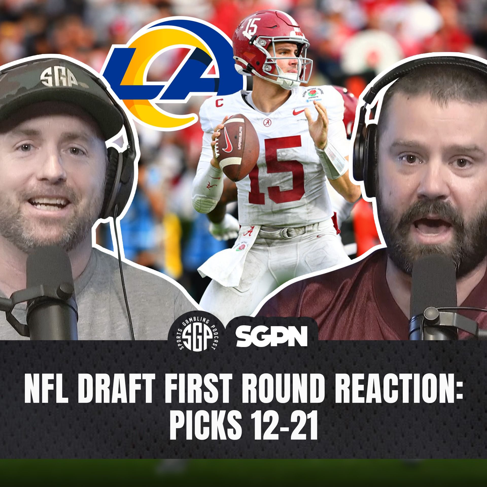 NFL Draft First Round Reaction: Picks 12-21 (Ep. 2548) — Sports Gambling Podcast cover