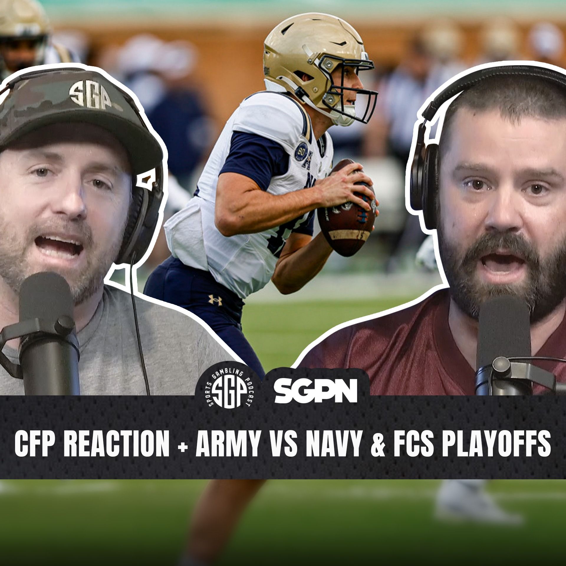College Football Playoff Reaction + Army vs Navy & FCS Playoffs | Sports Gambling Podcast (Ep. 2446)