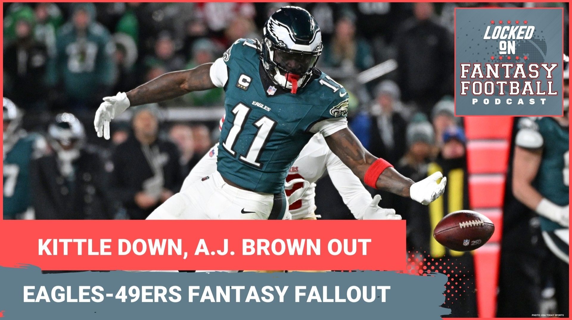 George Kittle DOWN, A.J. Brown & Jalen Hurts GO BUST: Fantasy FALLOUT of Eagles-49ers playoff game