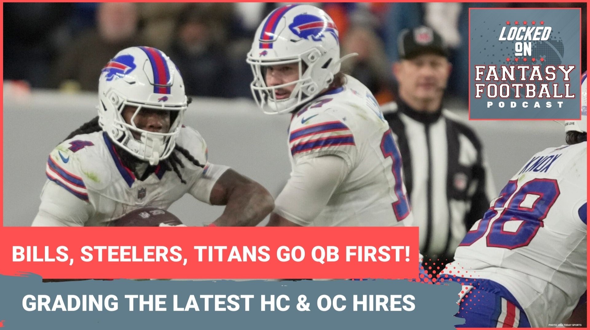 Josh Allen, James Cook keep Joe Brady: Grading fantasy impact of LATEST Bills, Steelers, Titans hires
