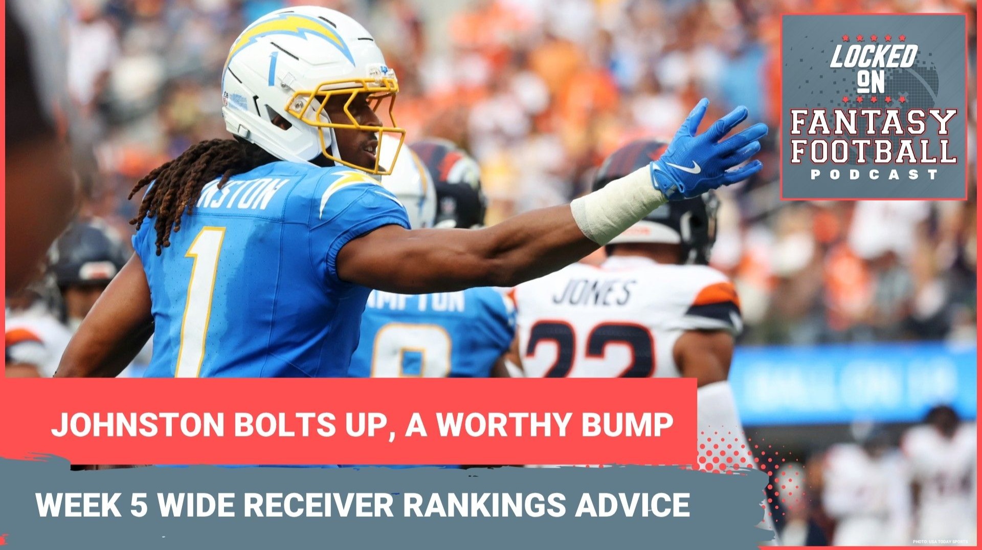 Quentin Johnston & Xavier Worthy BOLT UP, Ladd McConkey & A.J. Brown DOWN: WEEK 5 WR RANKINGS