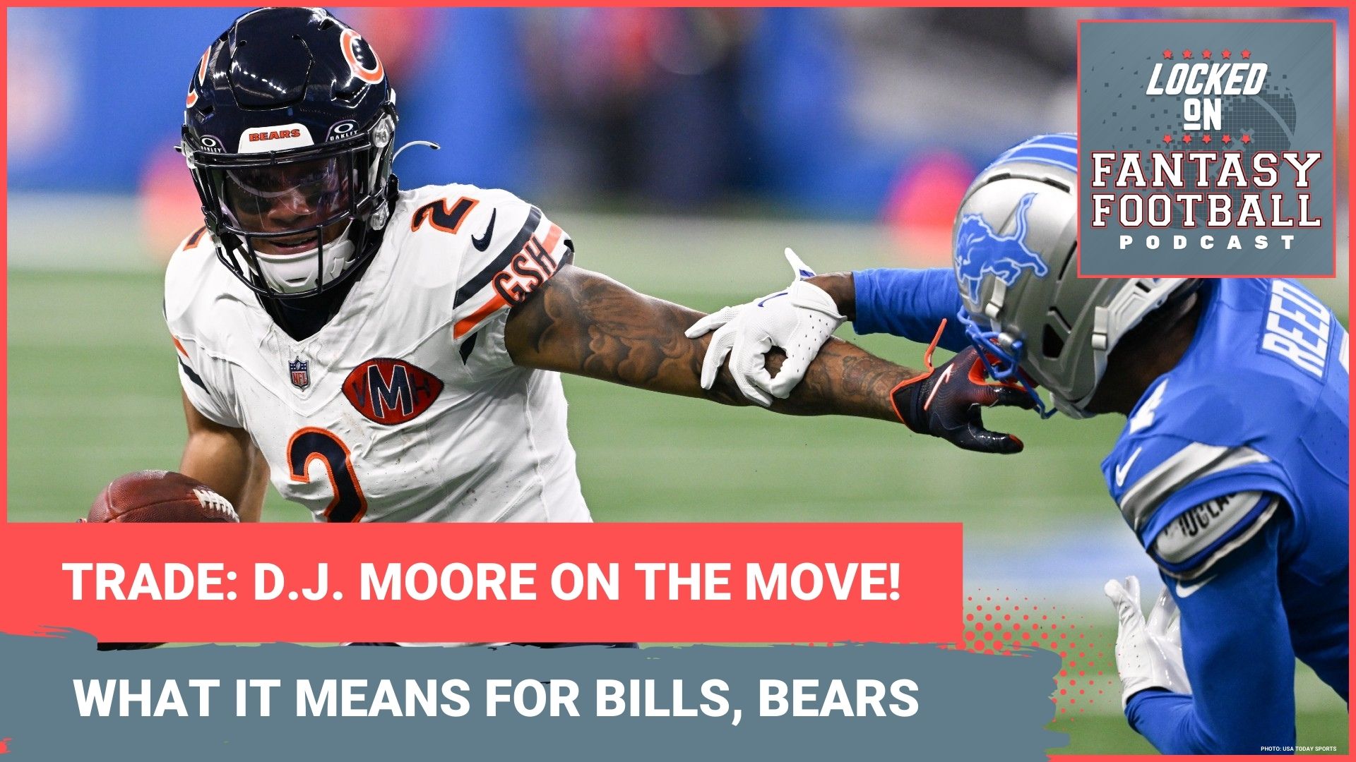 D.J. Moore TRADED to Bills from Bears: Fantasy IMPACT of move on Josh Allen, Caleb Williams & MORE