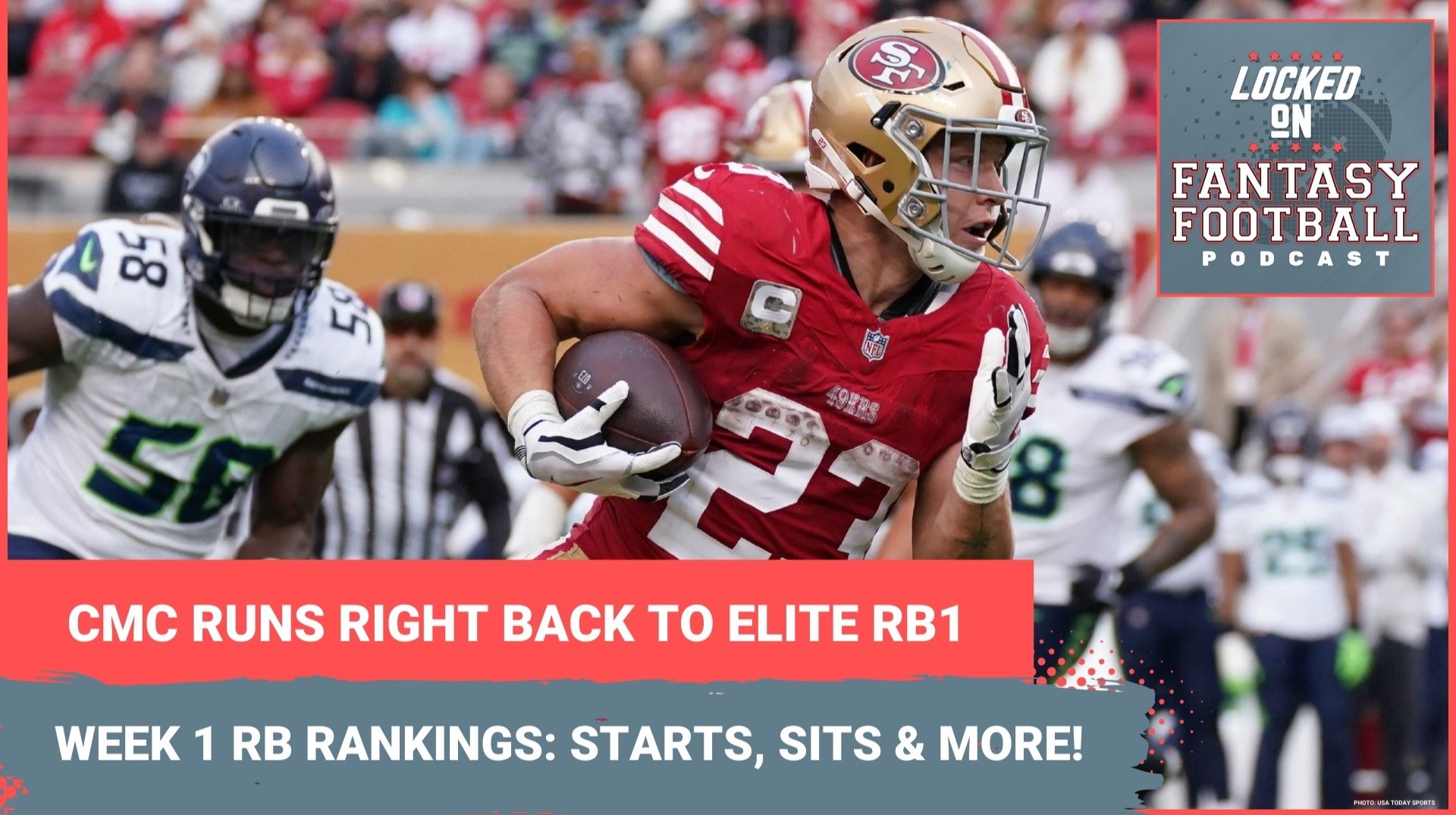 Christian McCaffrey BACK to ELITE RB1: Week 1 running back RANKINGS, STARTS & SITS