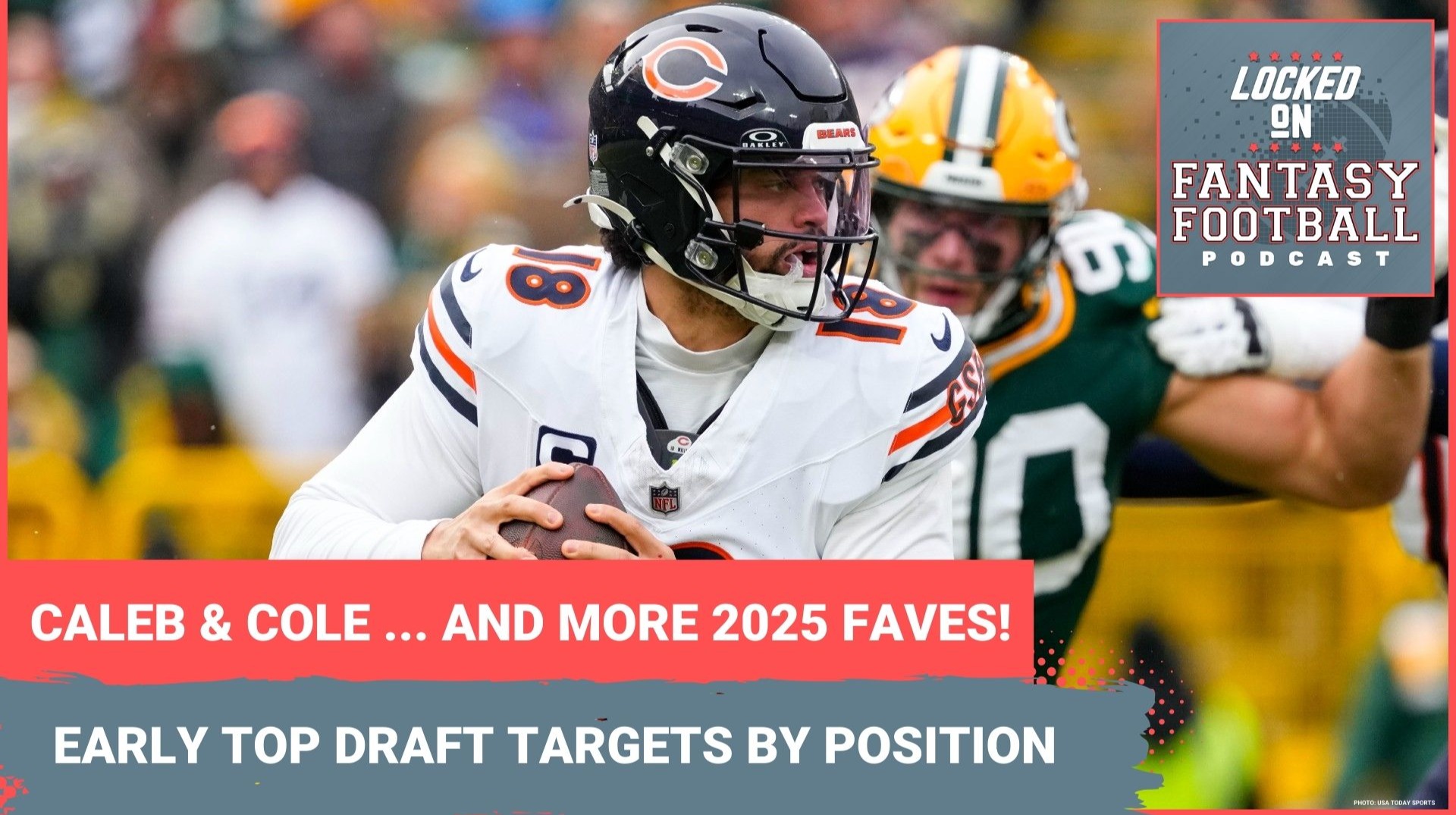 Favorite early fantasy football draft targets by position: Caleb Williams, Malik Nabers & more for 2025