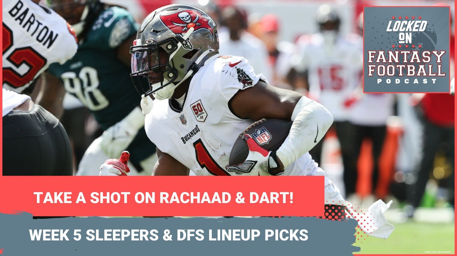 Rachaad White, Jaxson Dart, Woody Marks, Bryce Young & MORE: BEST Week 5 fantasy SLEEPERS & DFS LINEUP PICKS
