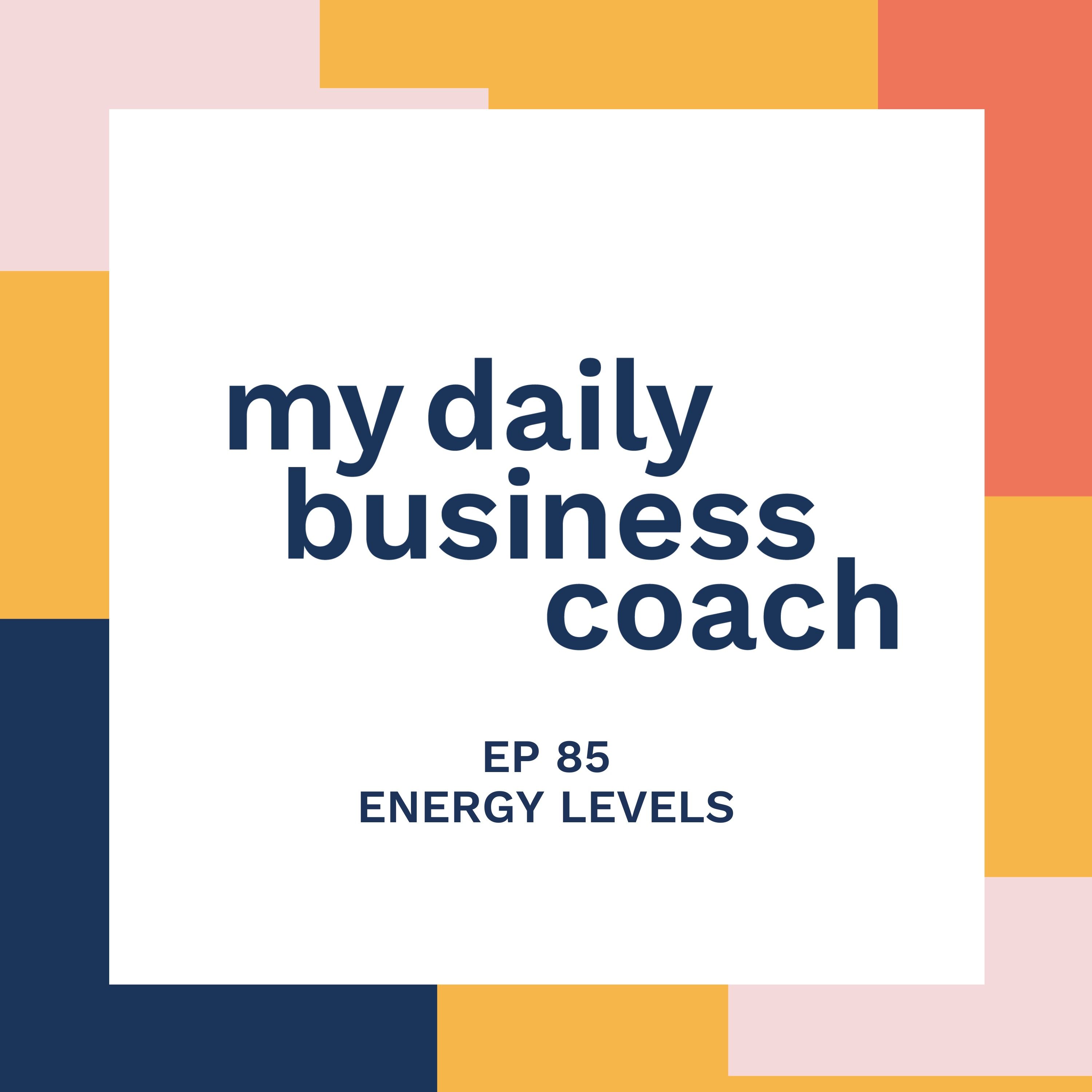 Episode 85: Small Business Tips: Check Your Energy Levels Before Attending A Meeting - Online or In Person