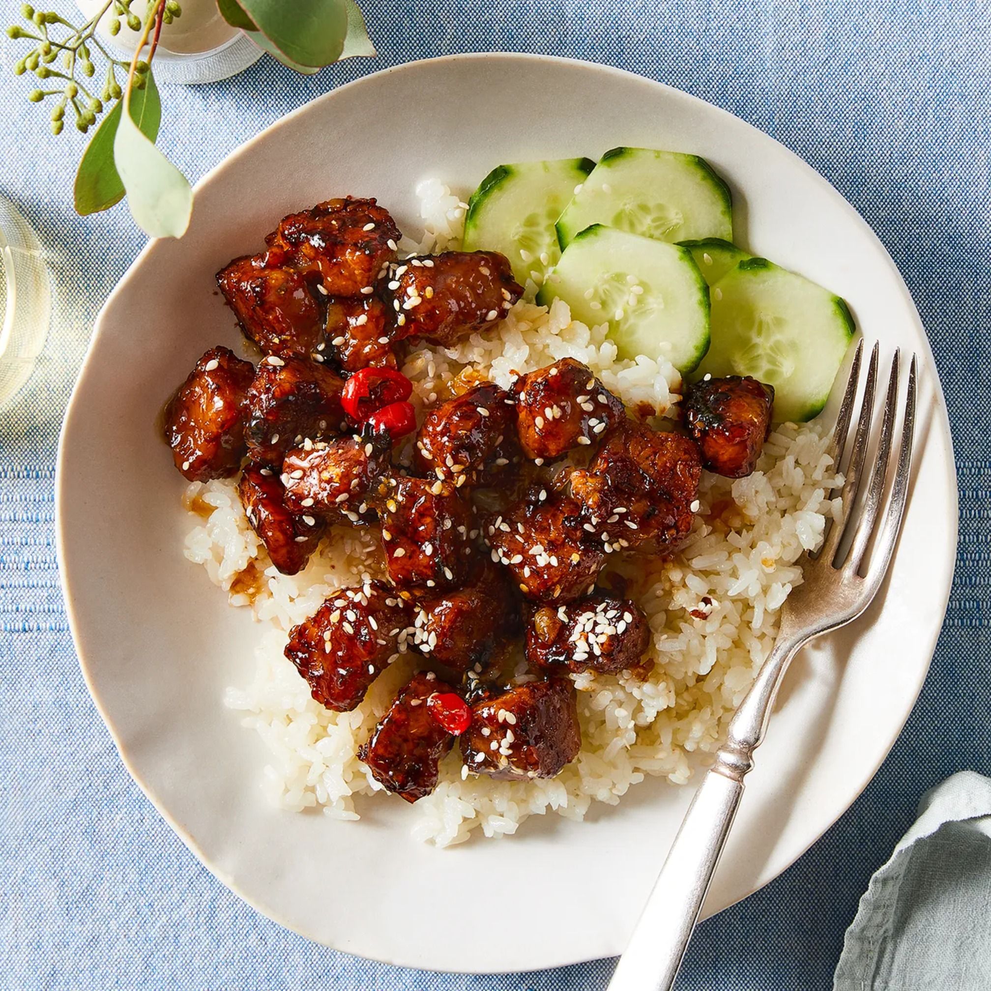 Murielle Banackissa makes Spicy Apricot-Glazed Tempeh