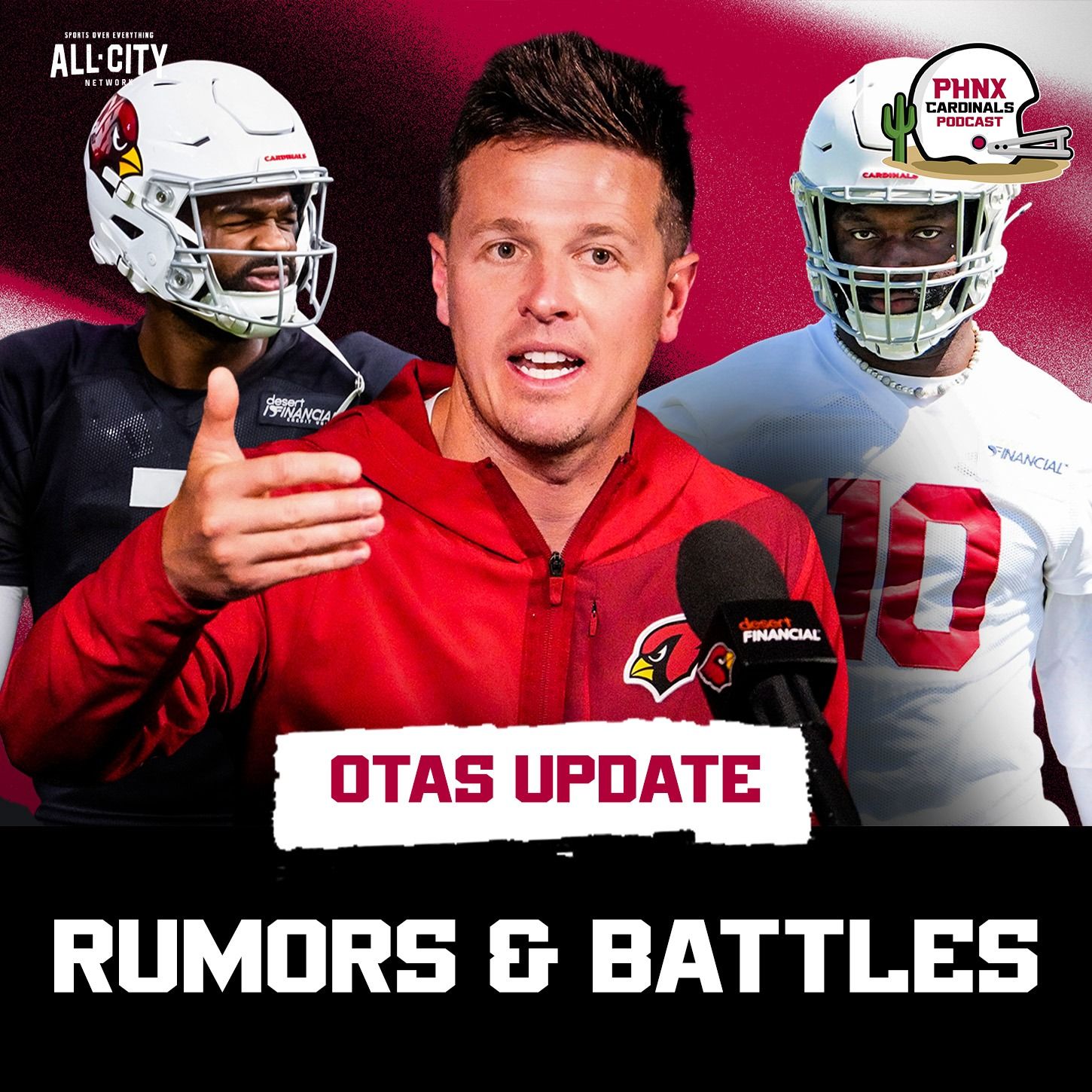 Mike LaFleur Addresses Josh Sweat Rumors While Cardinals QBs Battle at OTAs Without Brissett