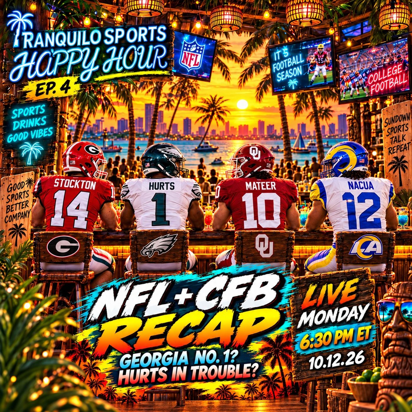 Georgia Takes No. 1, Hurts & Herbert Struggle + NFL Week 5 Thrillers 🍻