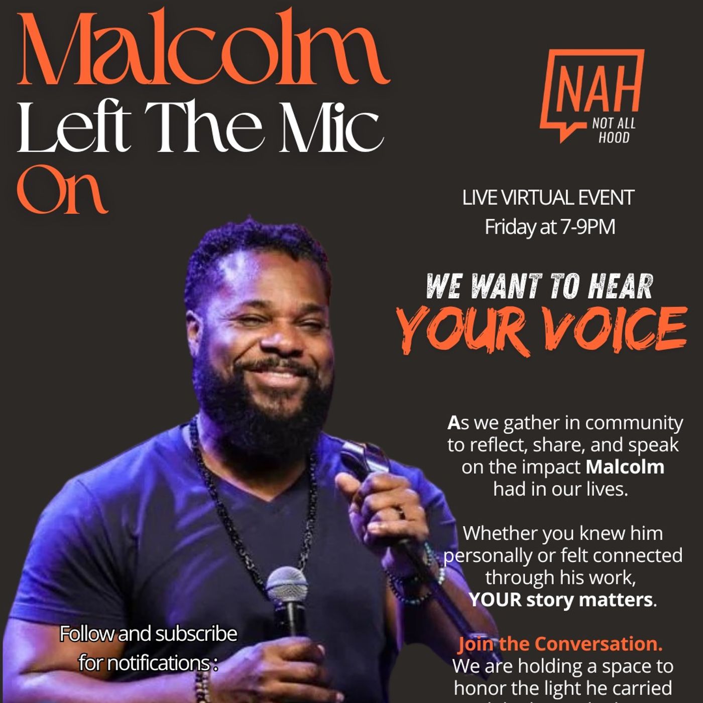 Malcolm Left The Mic On Tribute pt2 Malcolm Left The Mic On Tribute pt2