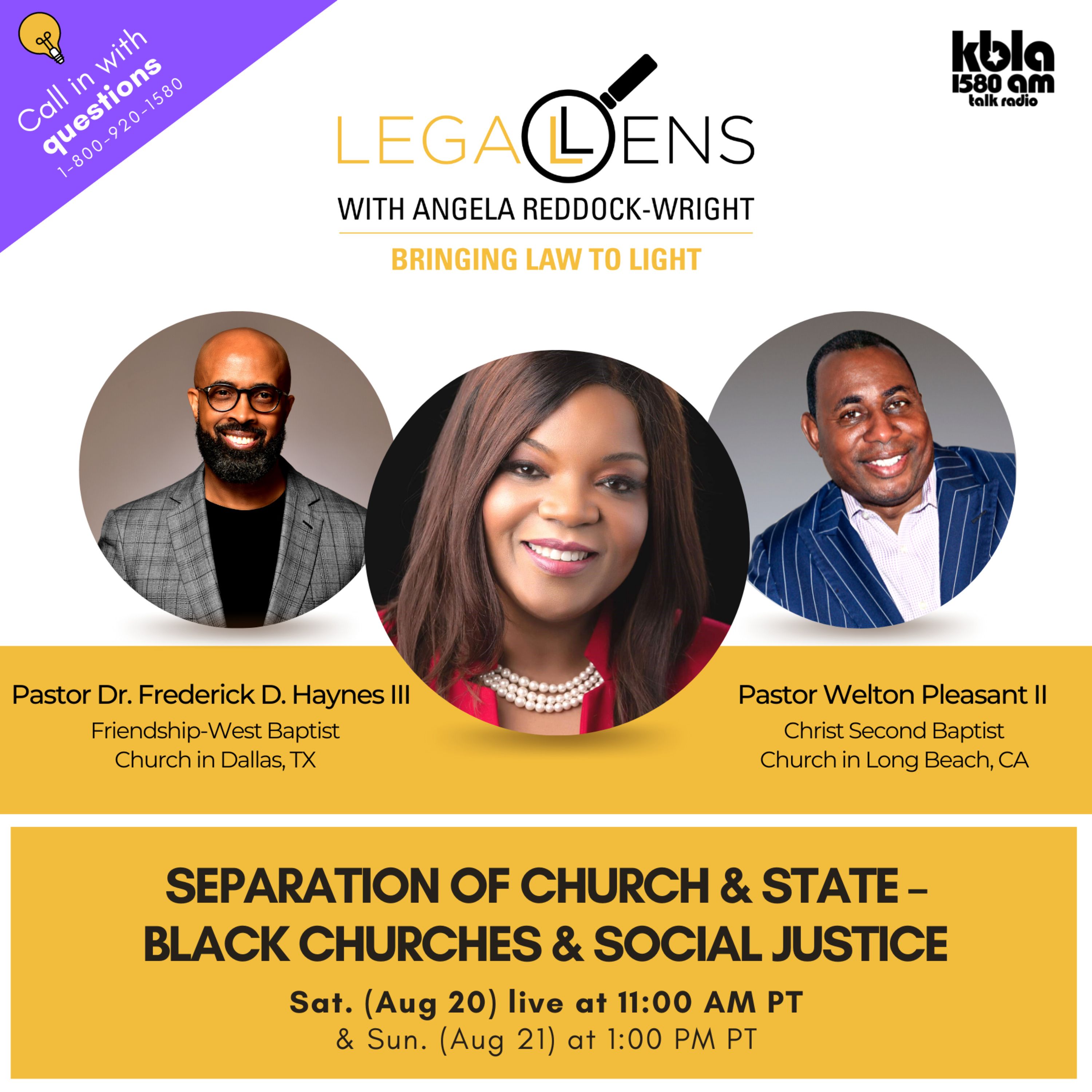 40. The Separation of Church & State - Black Churches & Social Justice w/ Pastors Frederick D.Haynes III & Welton Pleasant II episode artwork