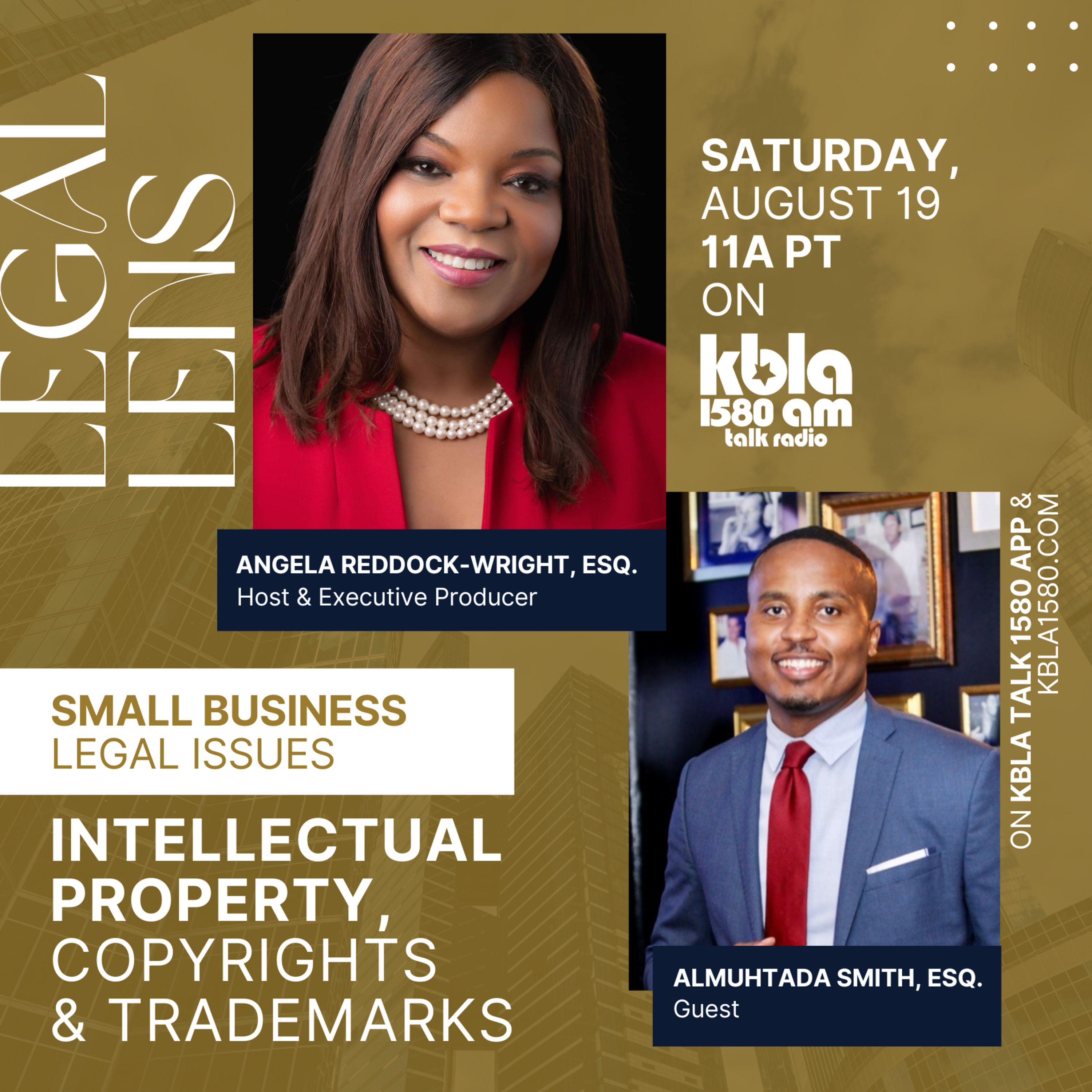 89. Small Business Legal Issues: Intellectual Property, Copyrights & Trademarks w/ Attorney Almuhtada Smith episode artwork